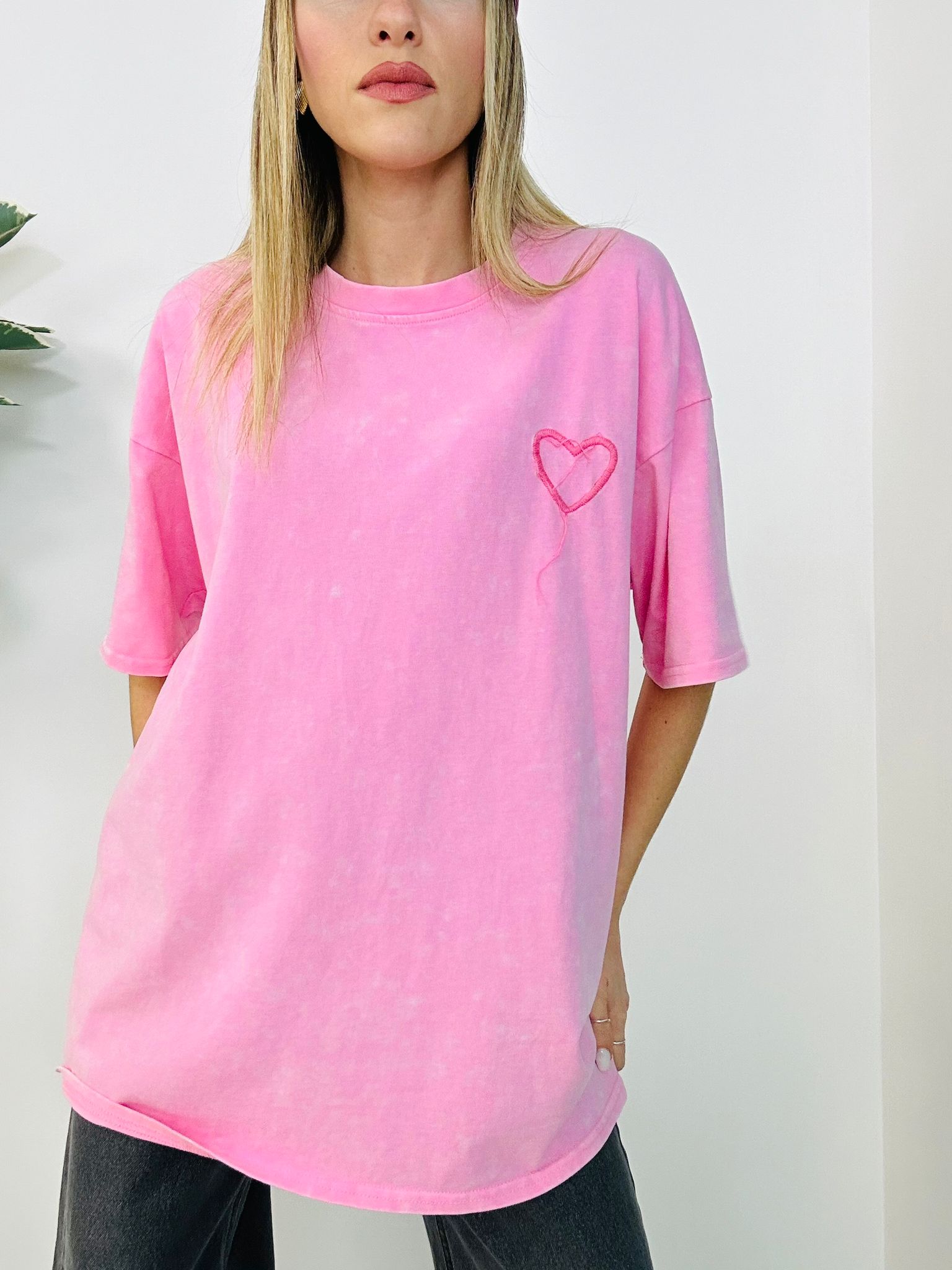 Maxi T-Shirt Petit Coeur - Rose