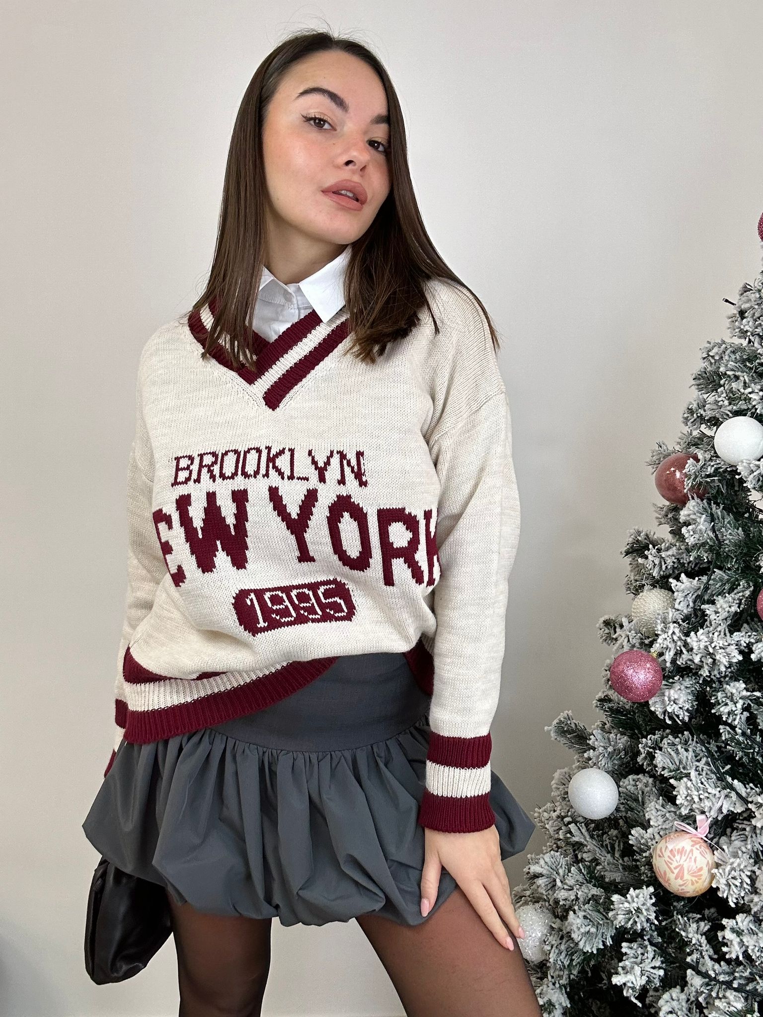 Maglione New York - Panna