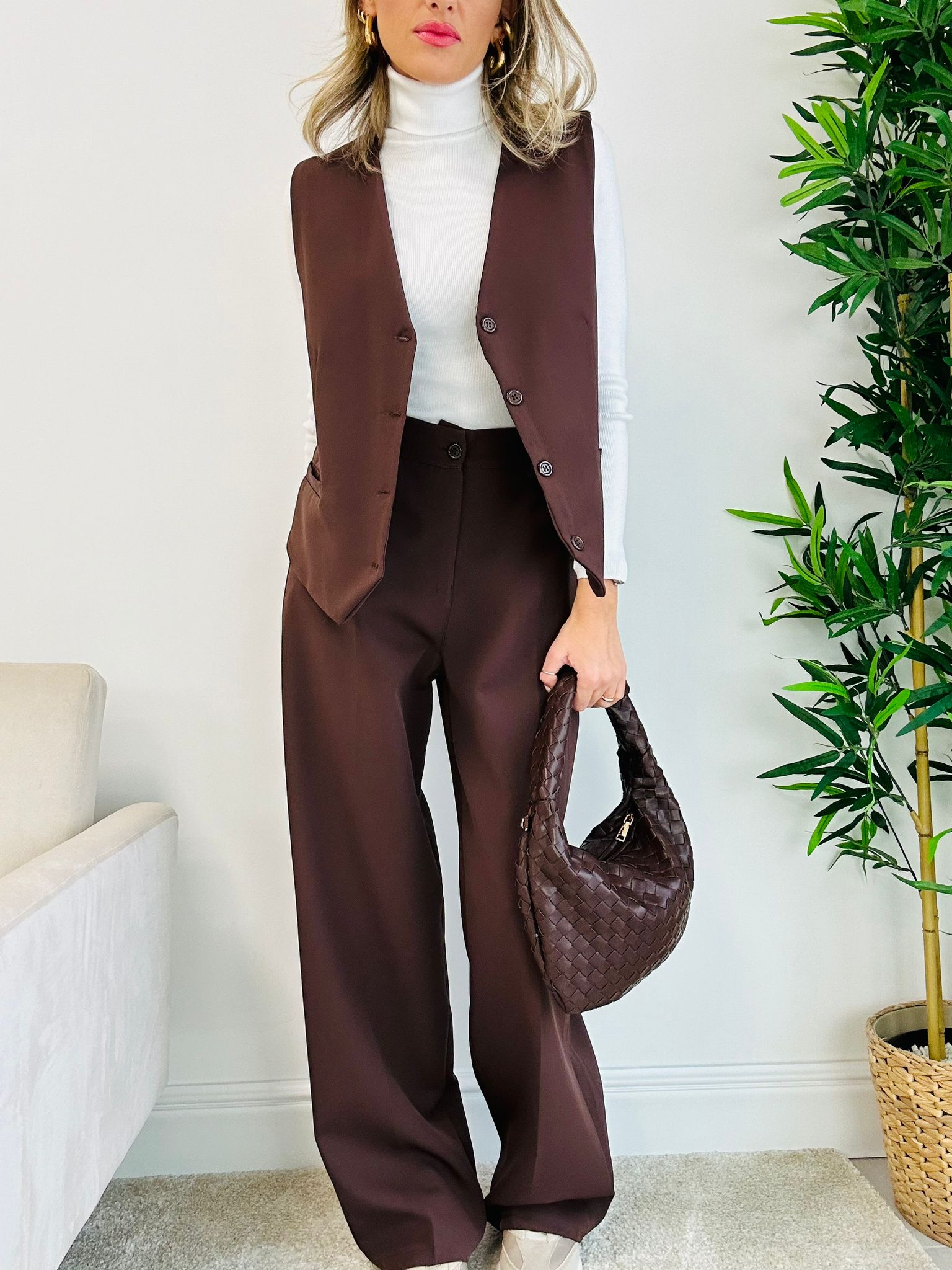 Tailleur Hilary (Gilet + Pantalone) Marrone