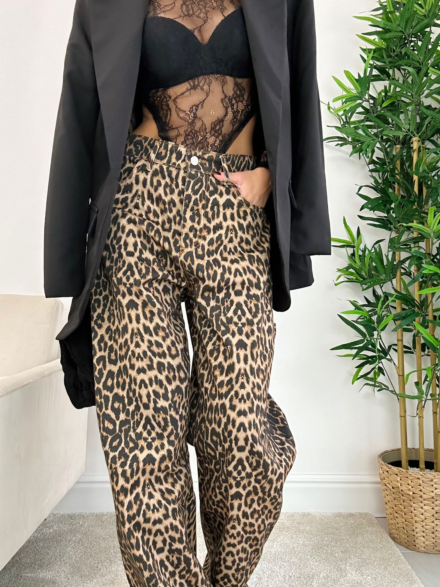 Jeans mit Animal-Print William