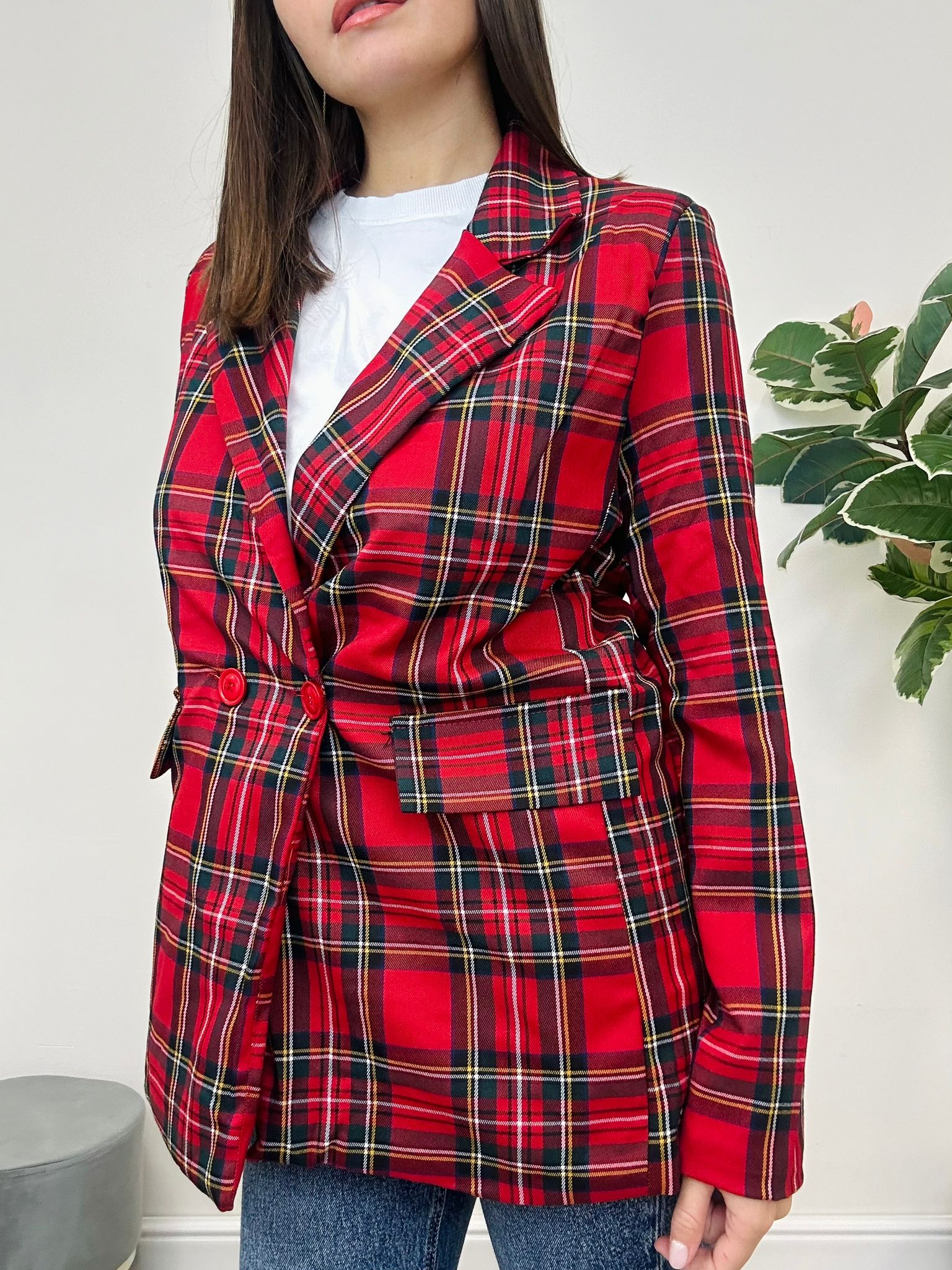 Blazer Tartan - Rosso