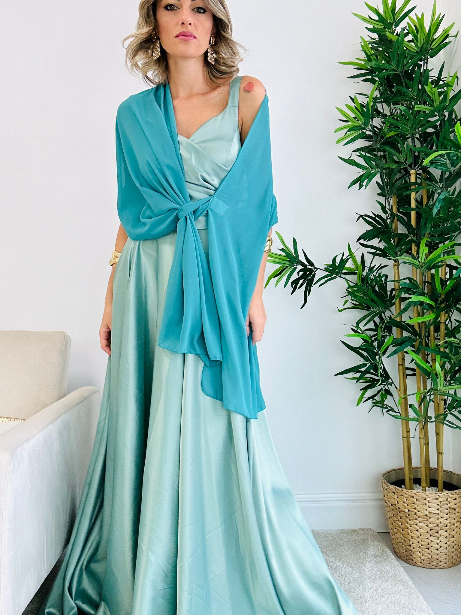 Demetra-Kleid – Salbeigrün