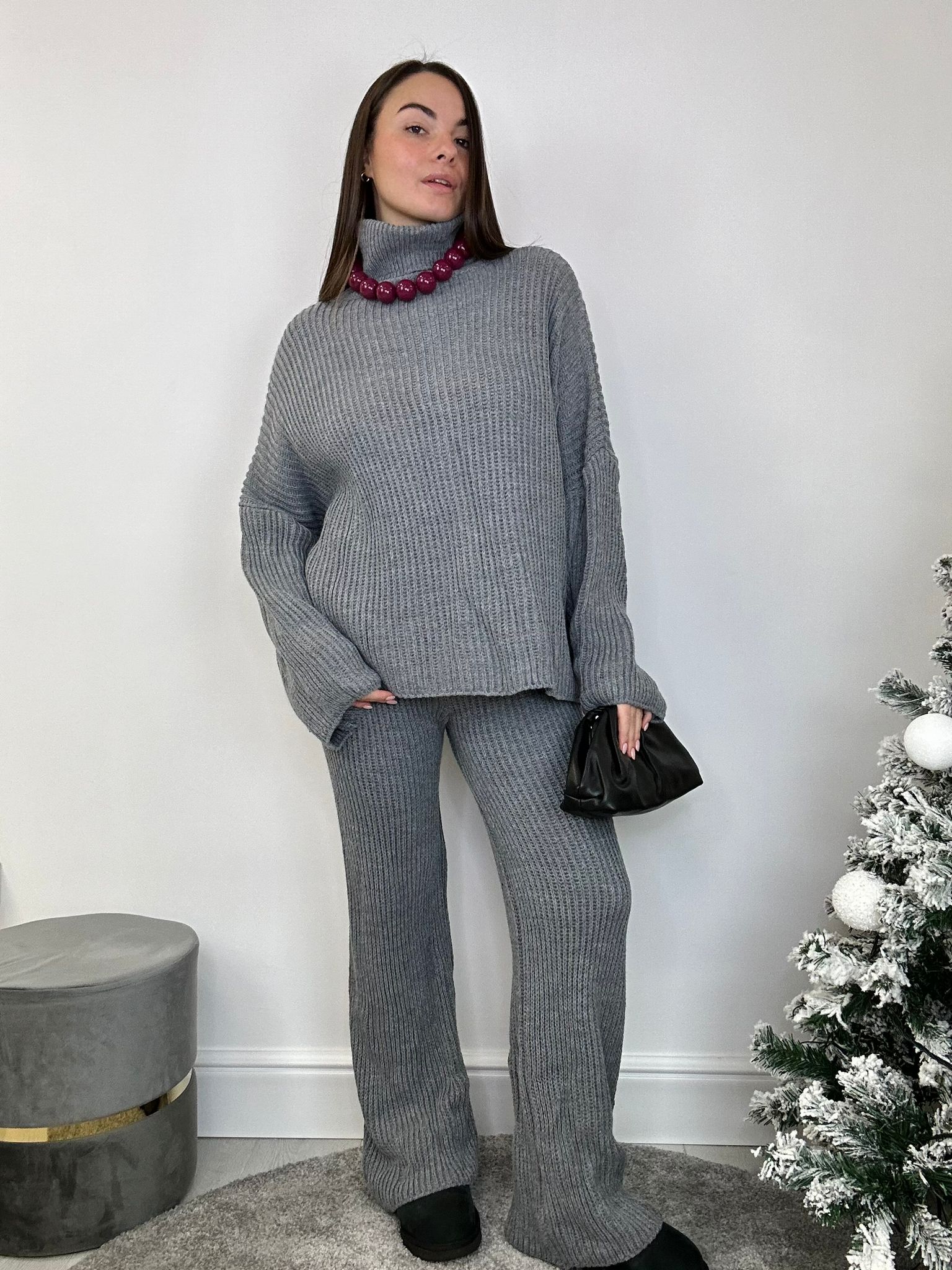 Coordinato Clelia (Maglione + Pantalone) Grigio