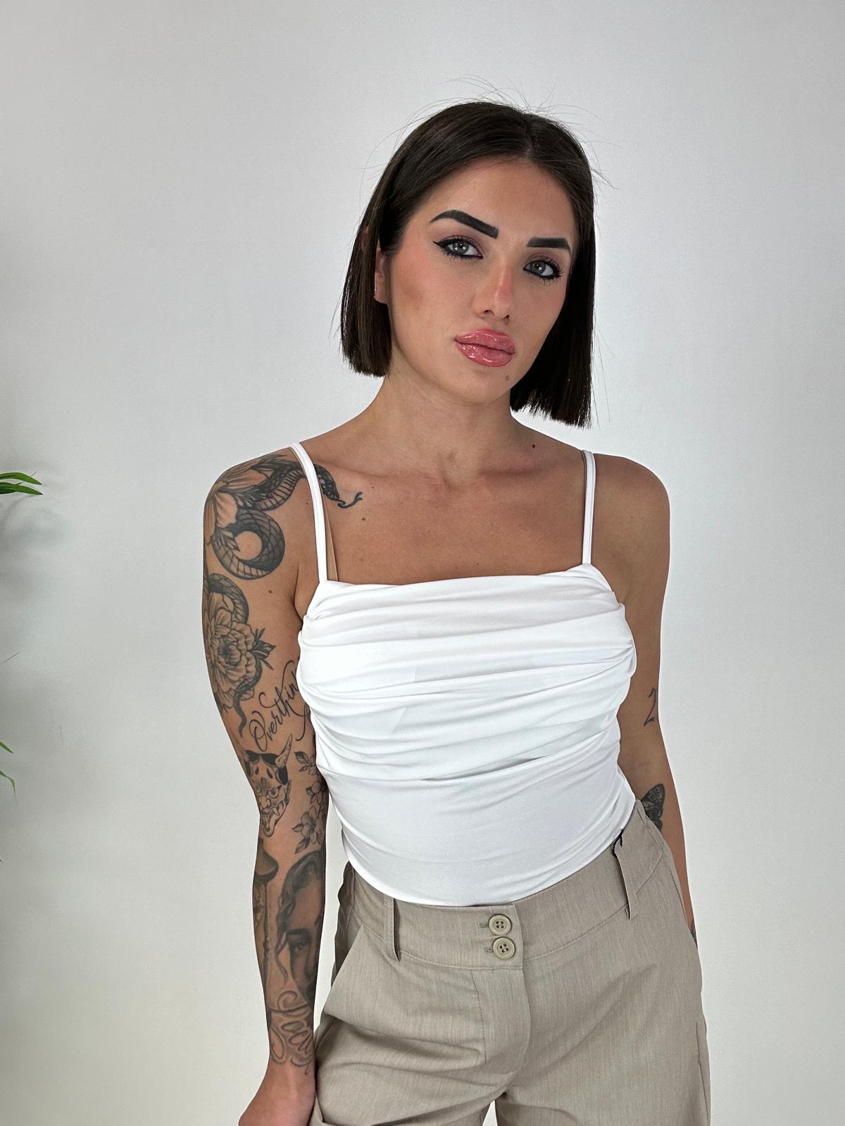 Top Drappeggiato - Bianco