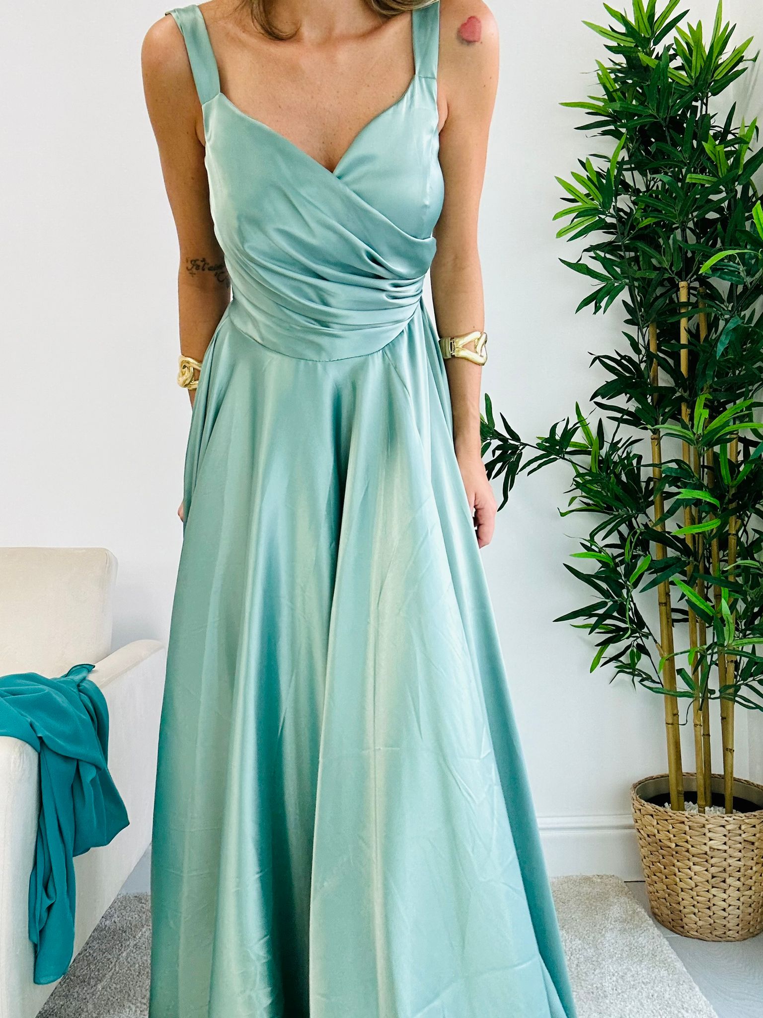 Demetra-Kleid – Salbeigrün