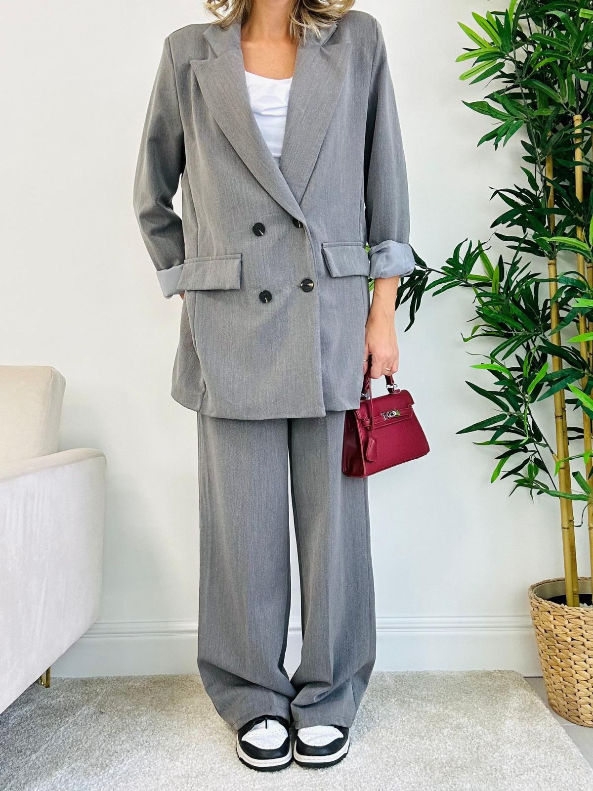 Londoner Anzug (Blazer + Hose) Grau