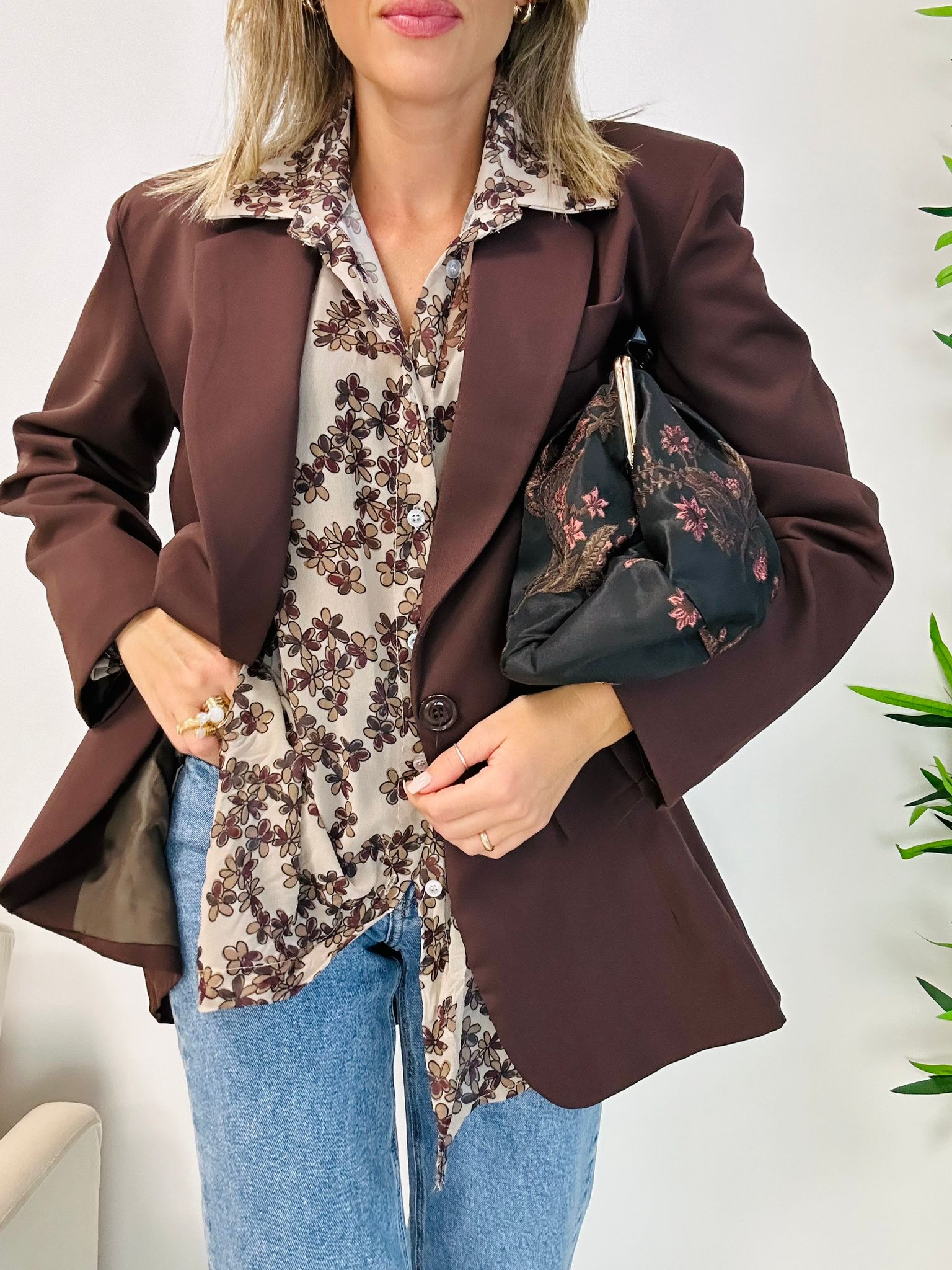 Klassischer Blazer – Braun