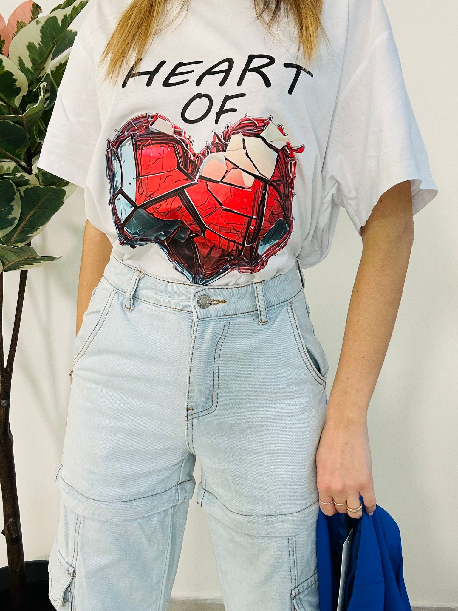 Heart Of Glass Maxi-T-Shirt - Weiß