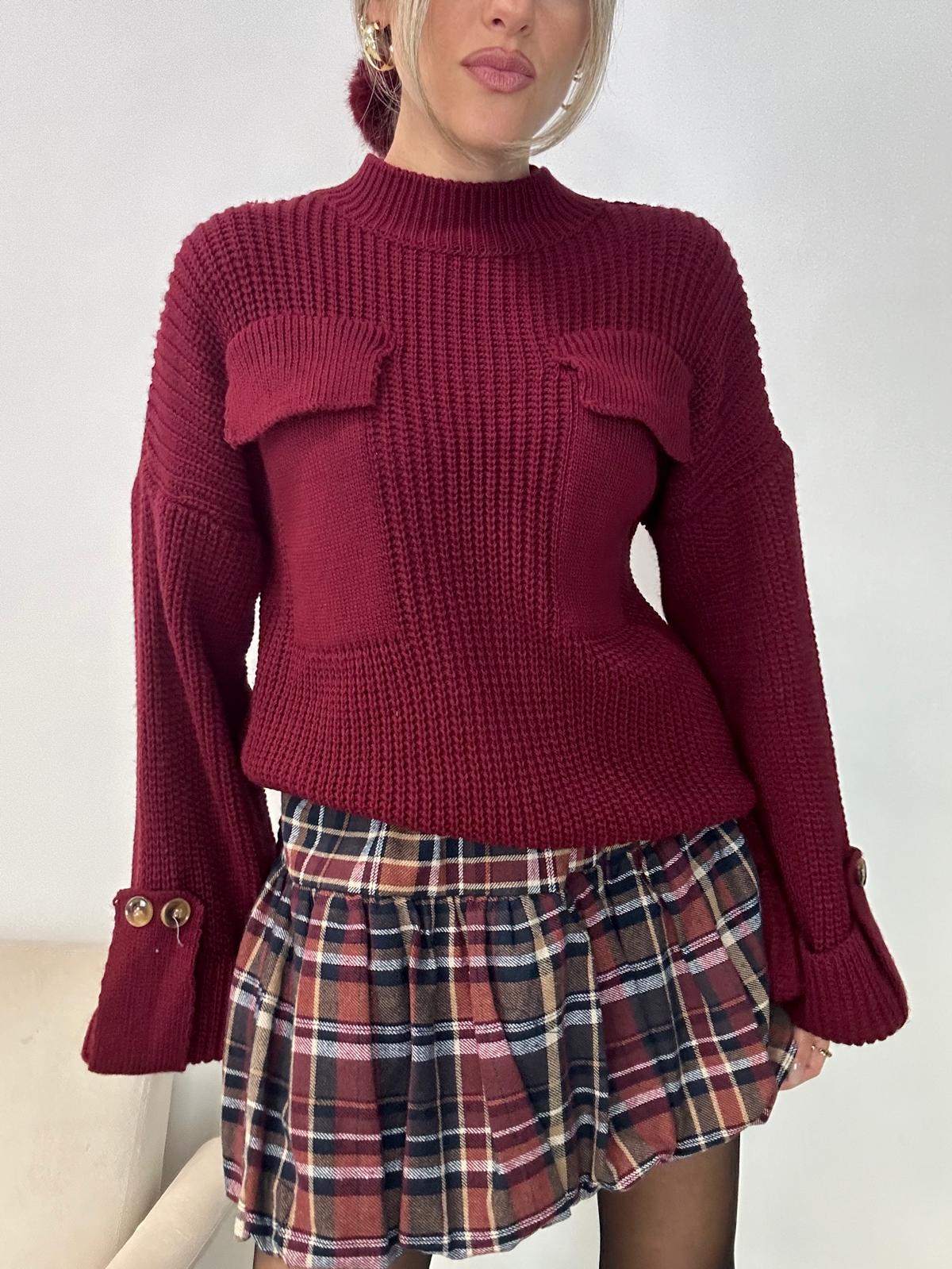 Pull Ambre - Bordeaux