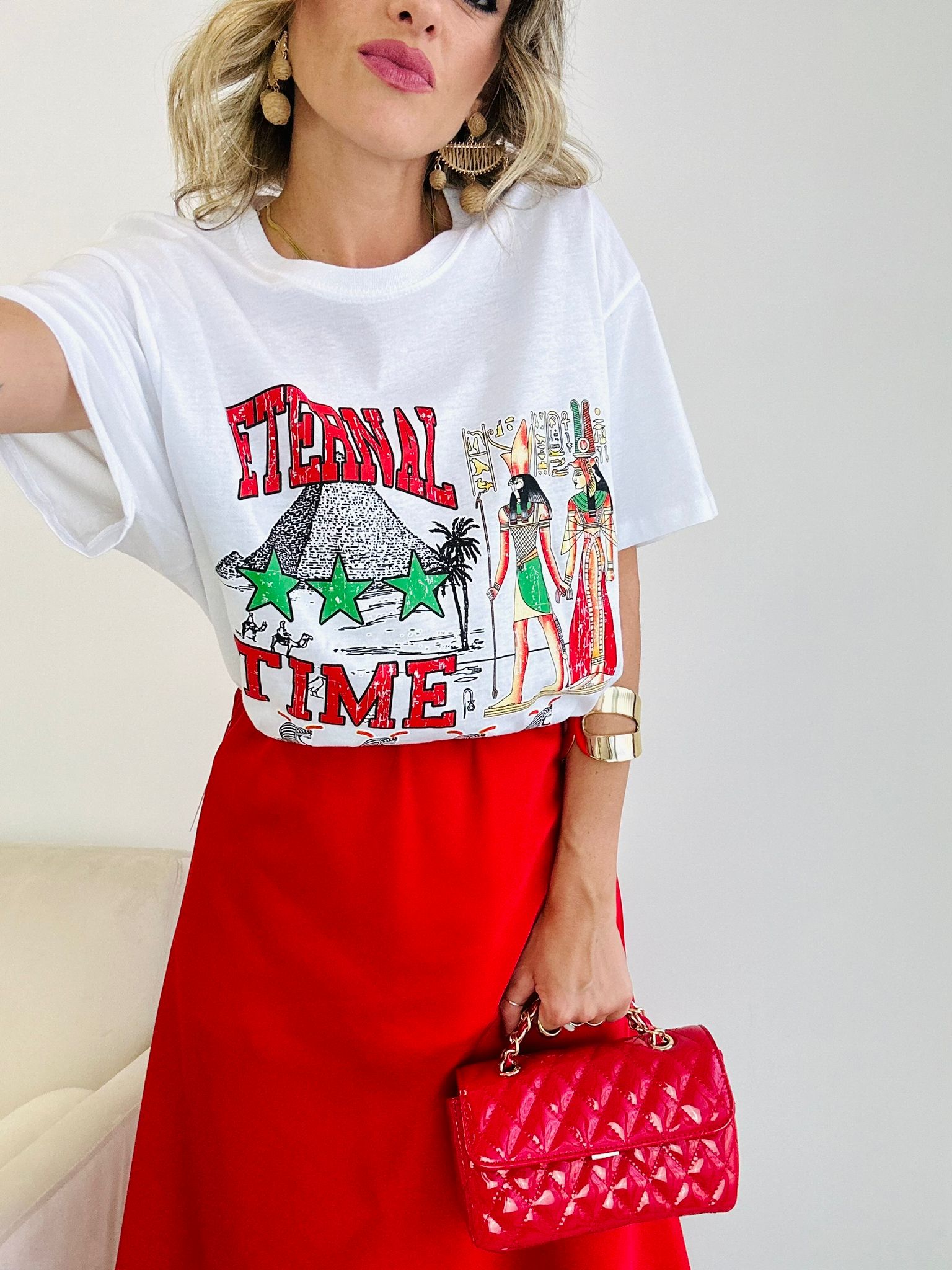 Maxi T-Shirt Eternal Time - Bianco