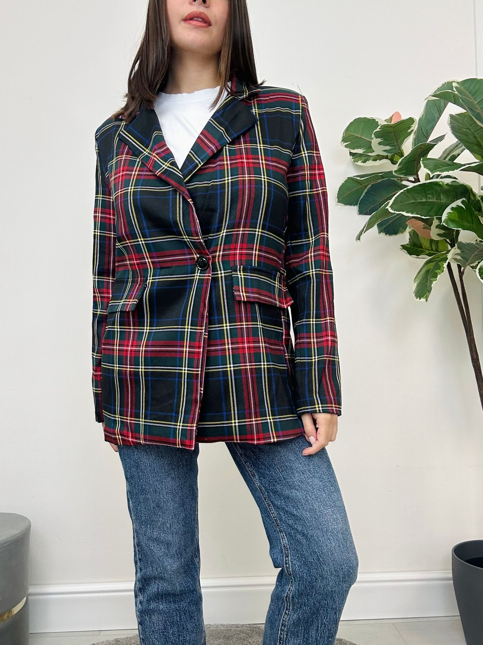 Blazer Tartan - Nero