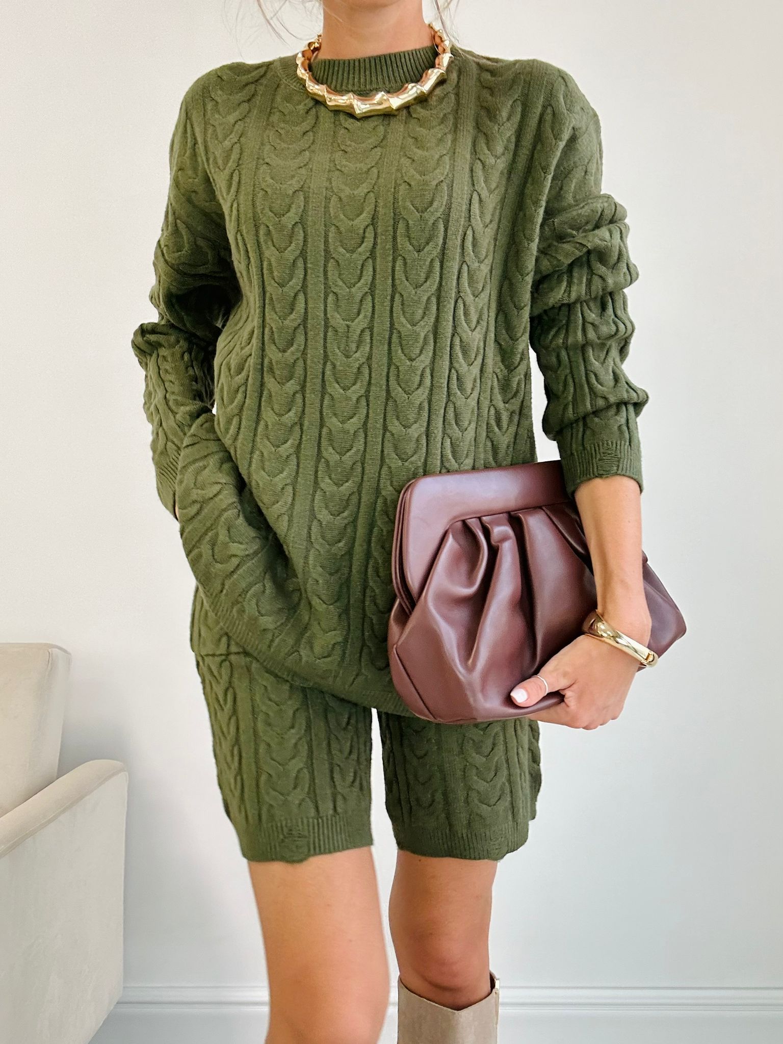 Coordinato Denise (Maglione + Pantaloncino) Verde