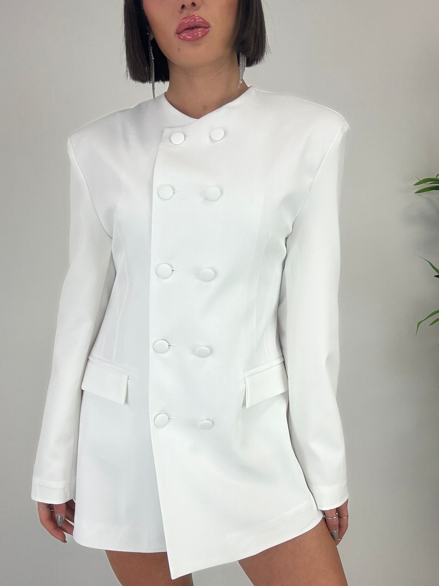 Blazer senza Collo - Bianco