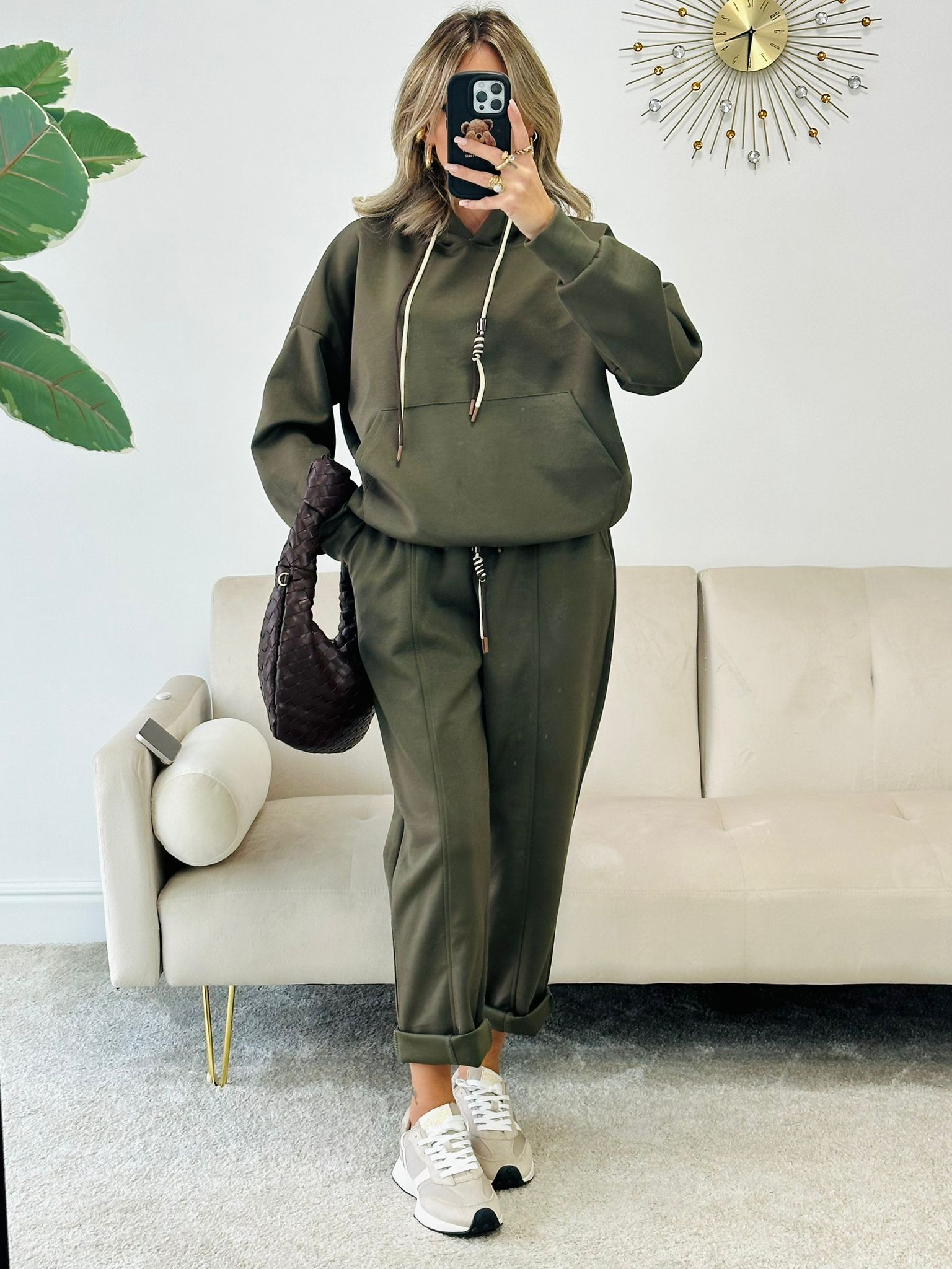 Nicole Trainingsanzug-Set (Sweatshirt + Hose) Grün