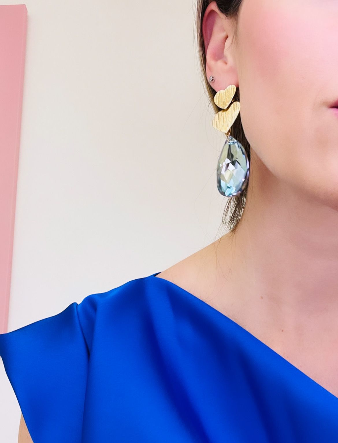 Boucles d'oreilles pendantes avec goutte turquoise - FR7