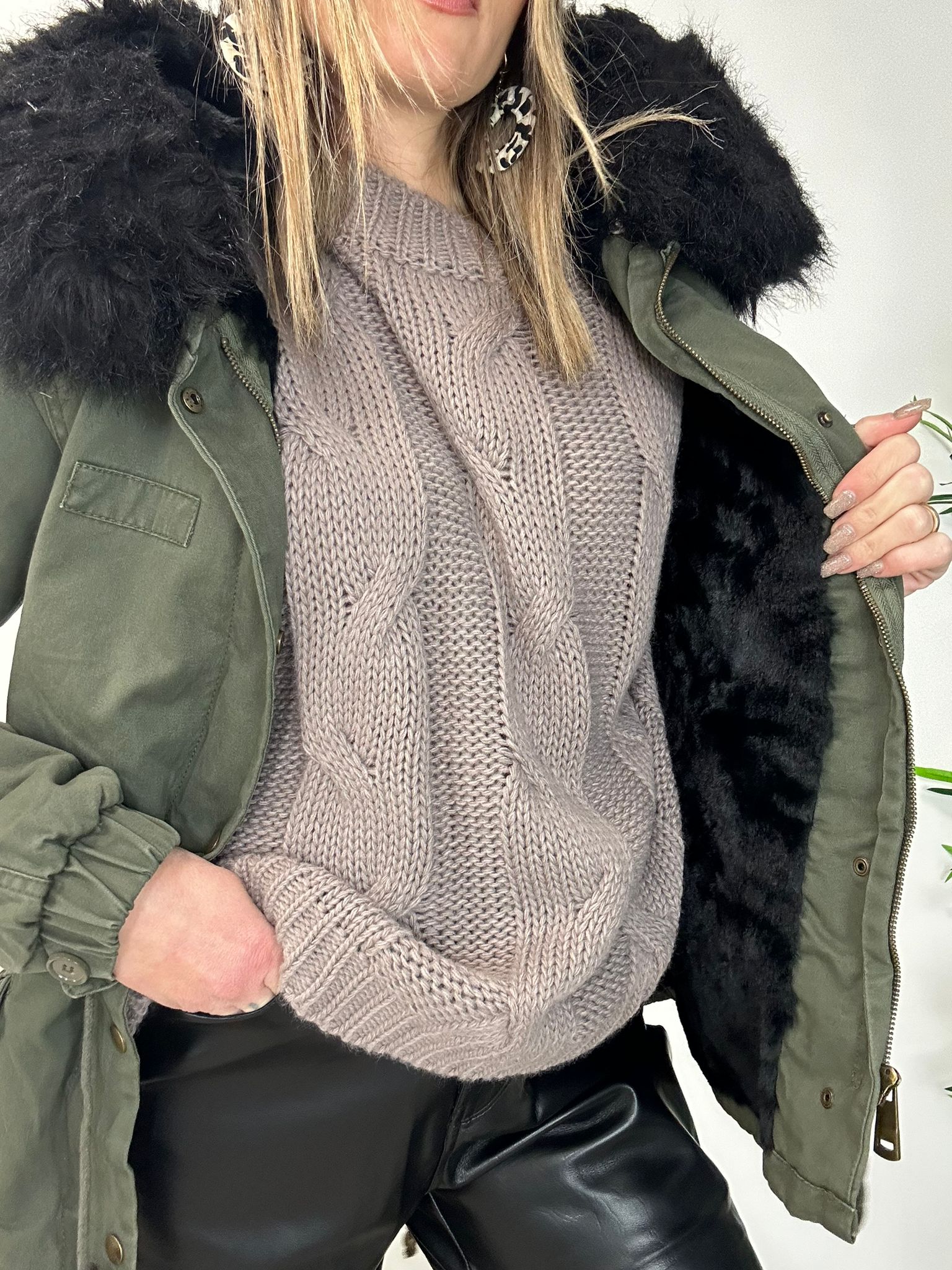 Parka con cappuccio - Verde