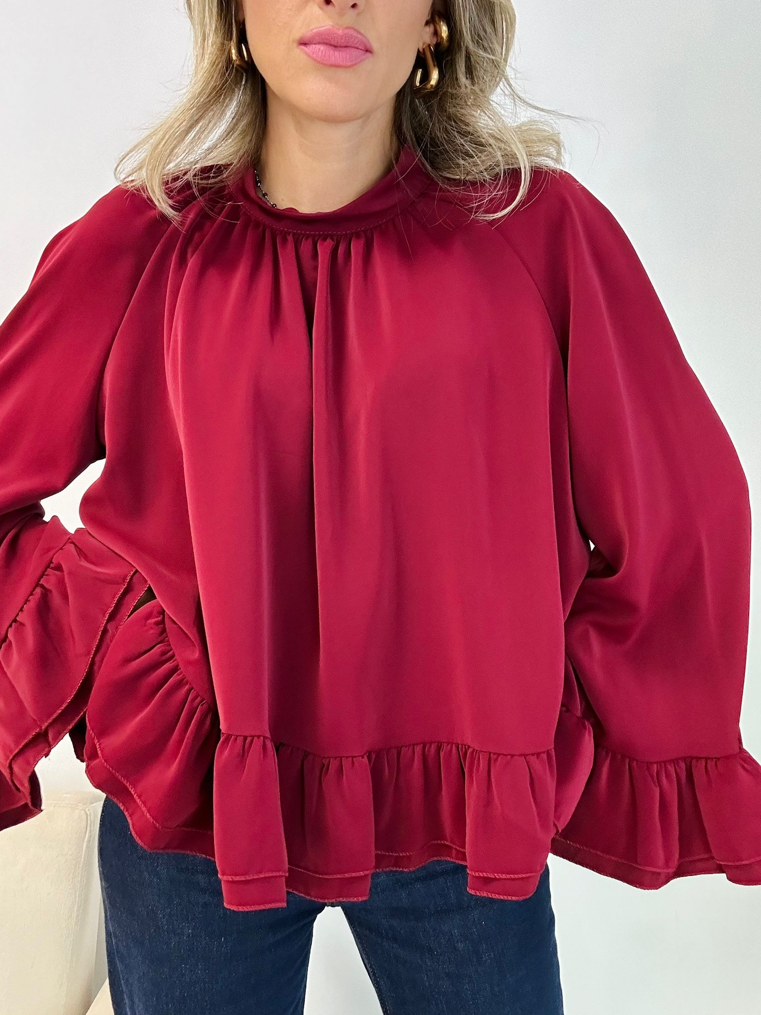 Blusa Margot - Bordeaux