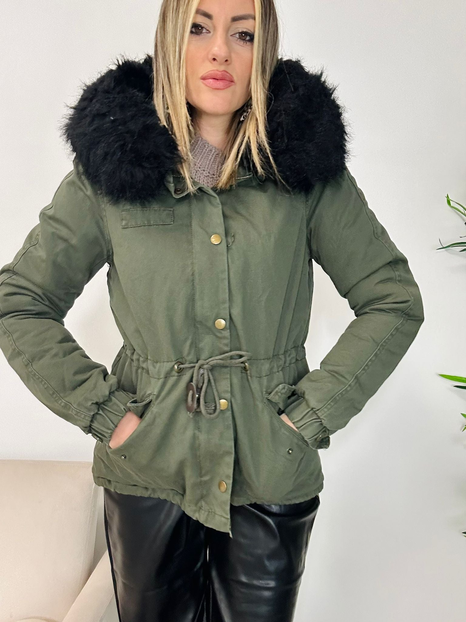 Parka con cappuccio - Verde