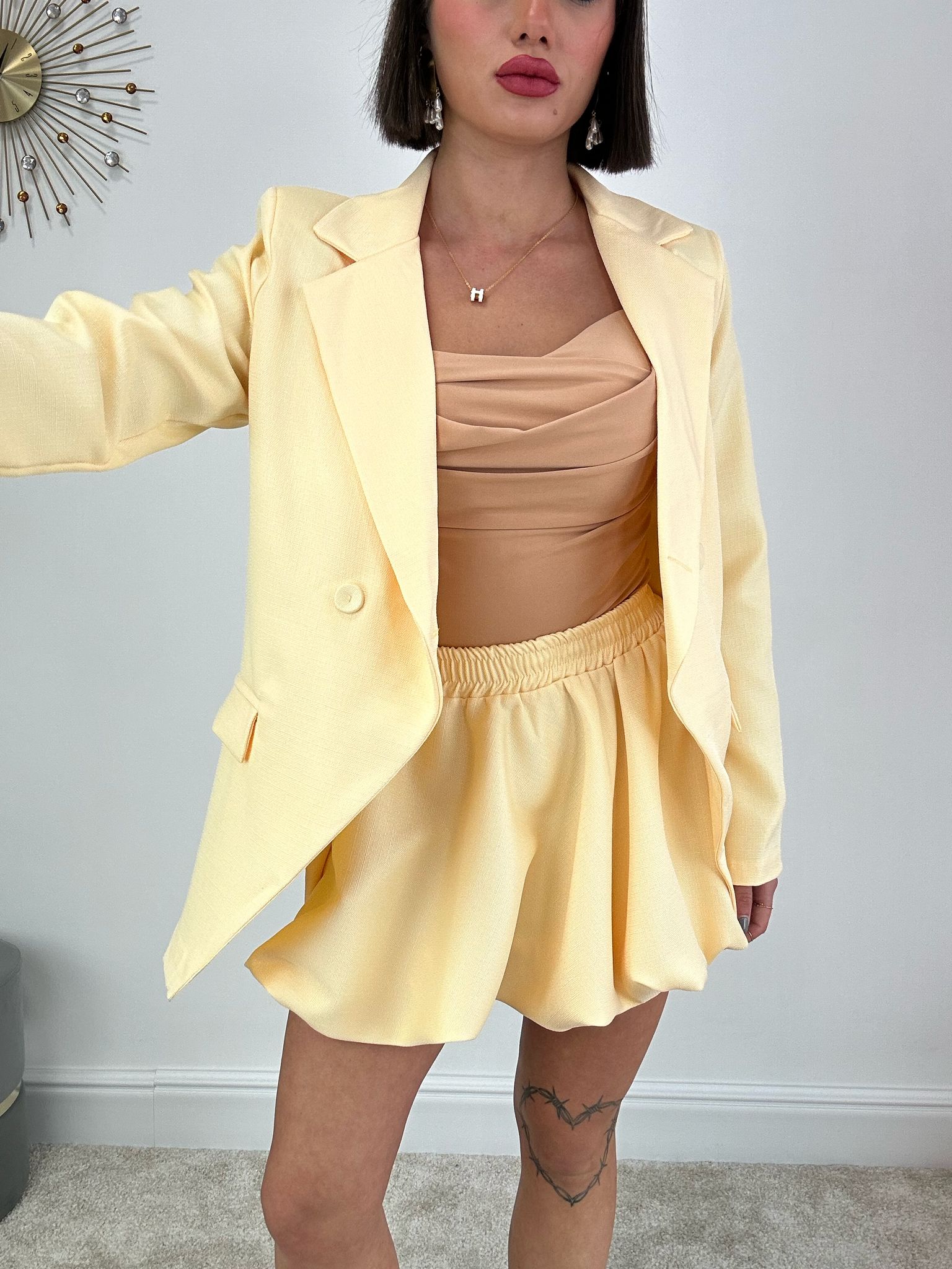 Coordinato Verona (Blazer + Gonna) Giallo