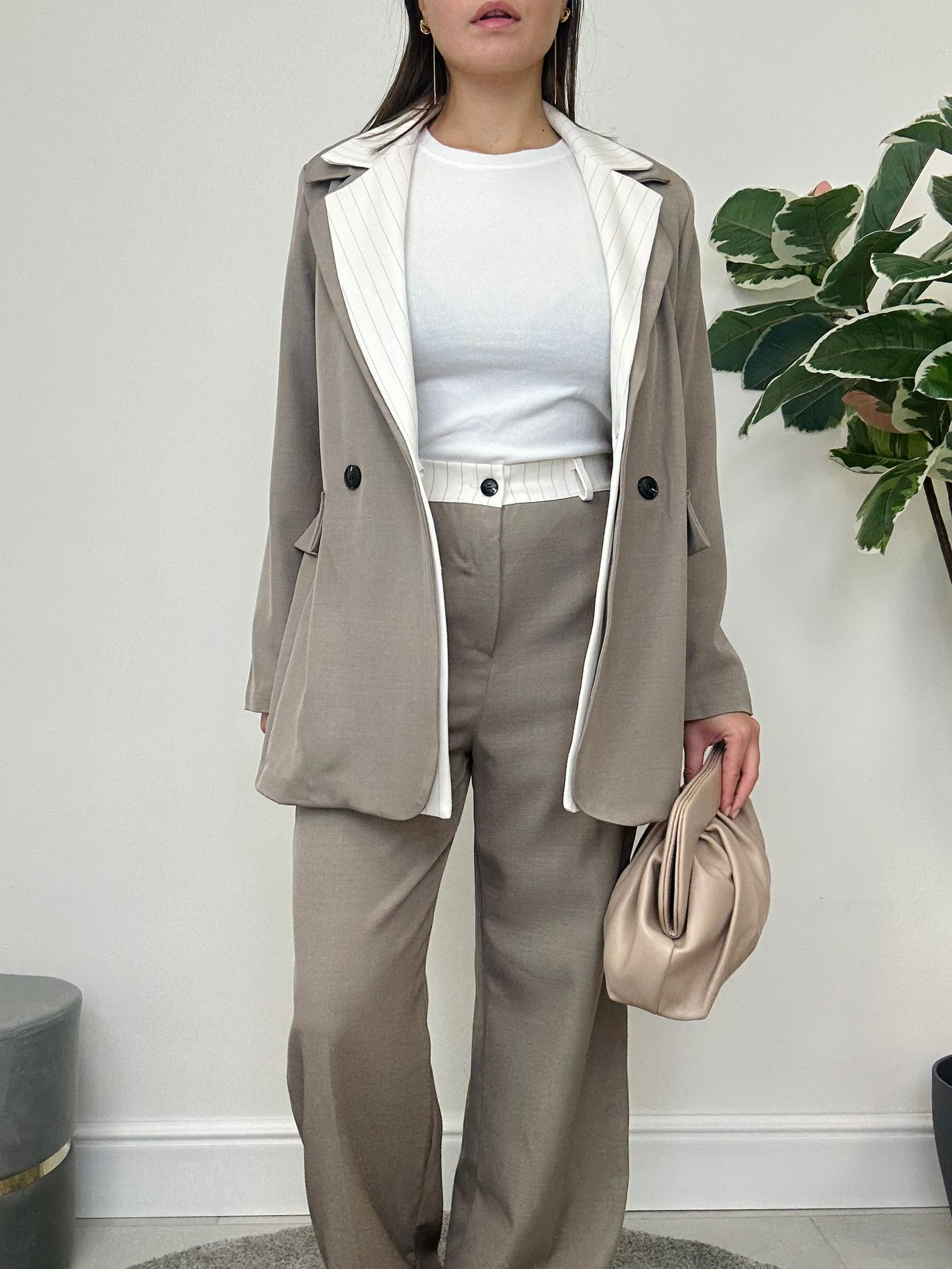 Sydney-Anzug (Blazer + Hose) Schlamm