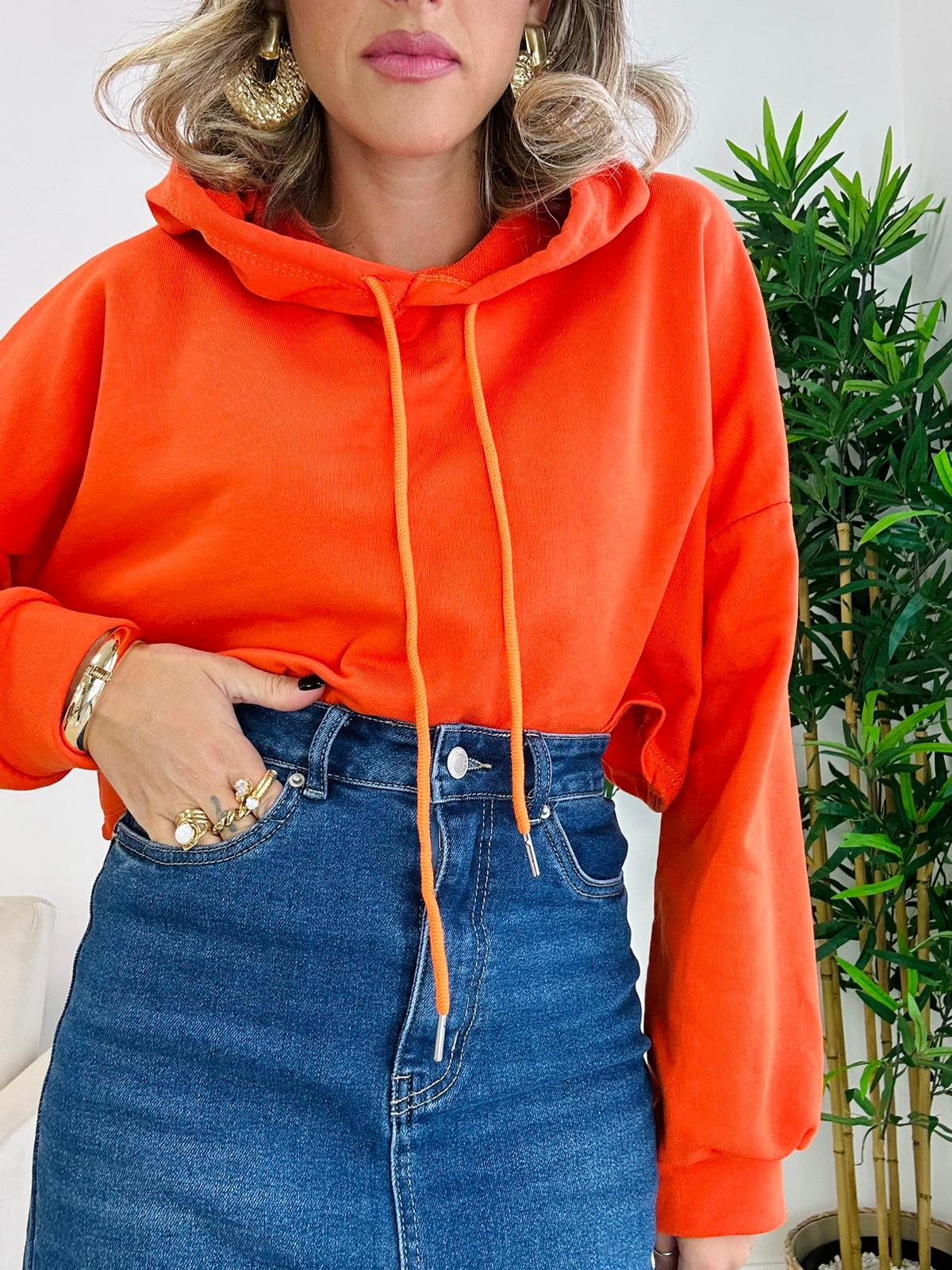 Crop Syria Sweatshirt – Orange