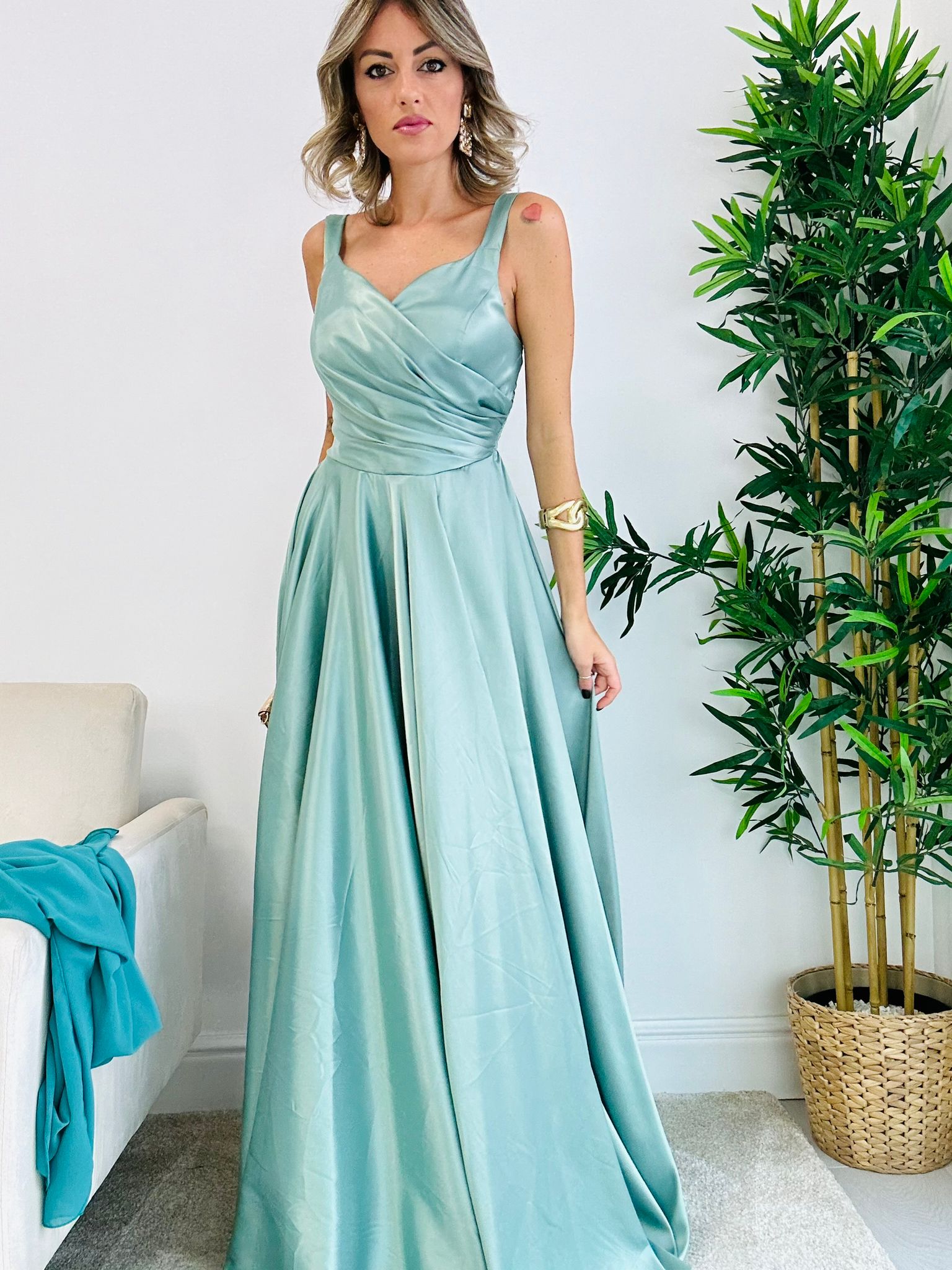 Demetra-Kleid – Salbeigrün