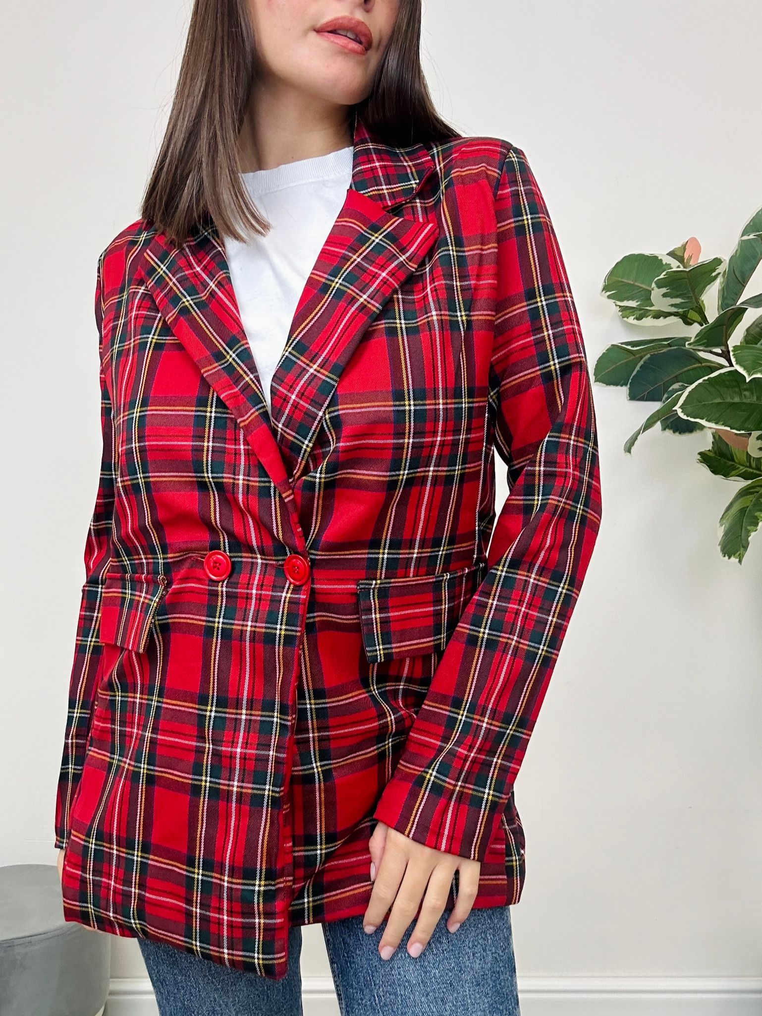 Blazer Tartan - Rosso