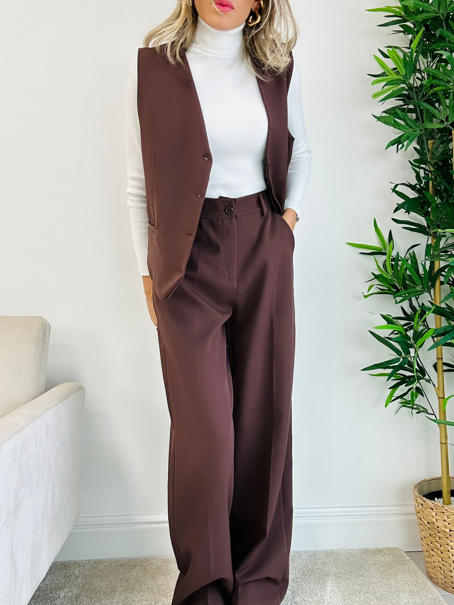 Tailleur Hilary (Gilet + Pantalone) Marrone