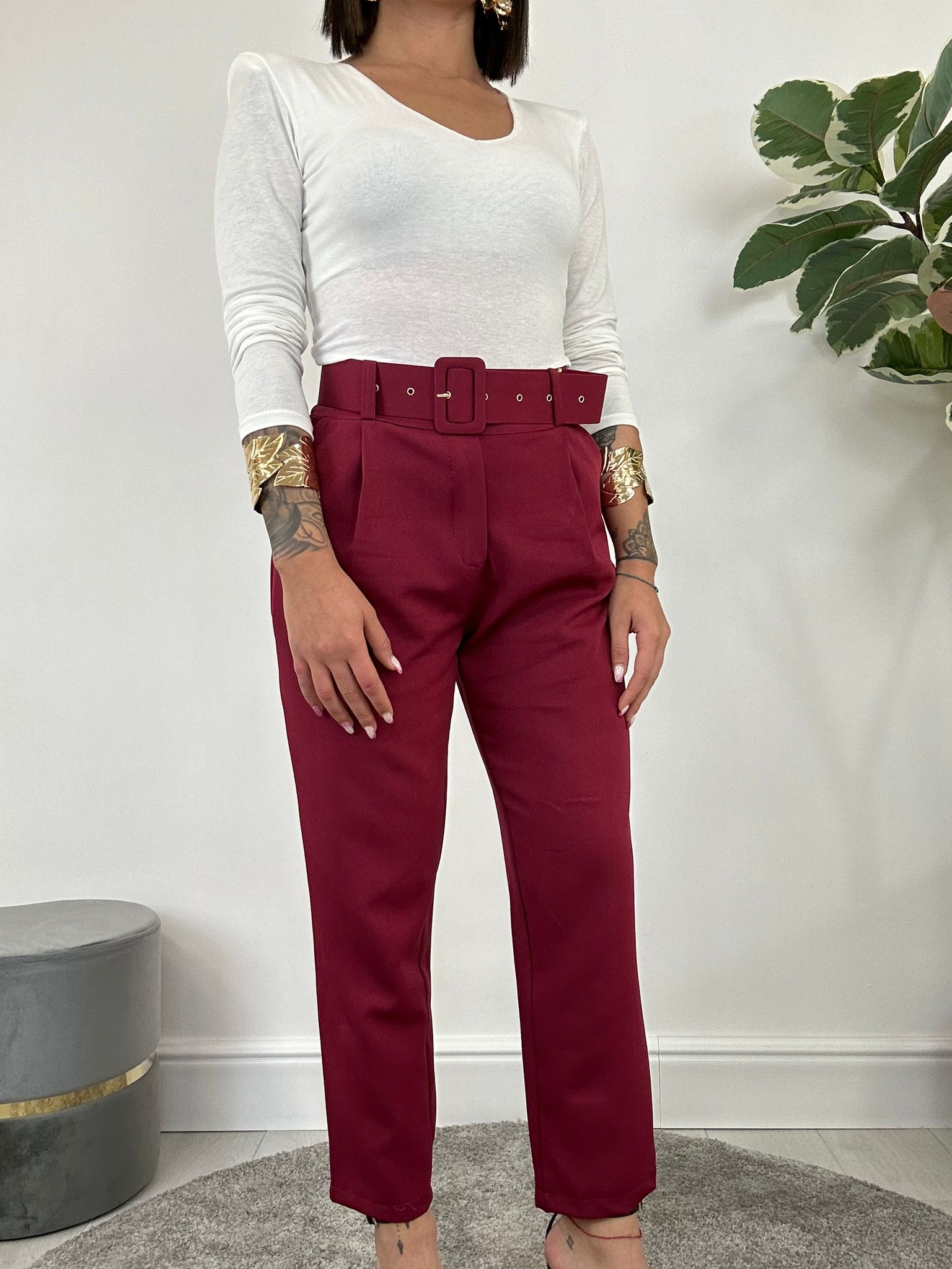 Pantalone Lidia - Bordeaux