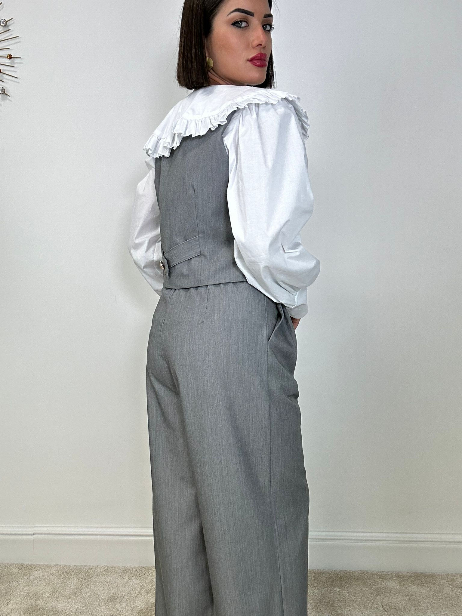 Tailleur Smanicato (Gilet + Pantalone) Grigio