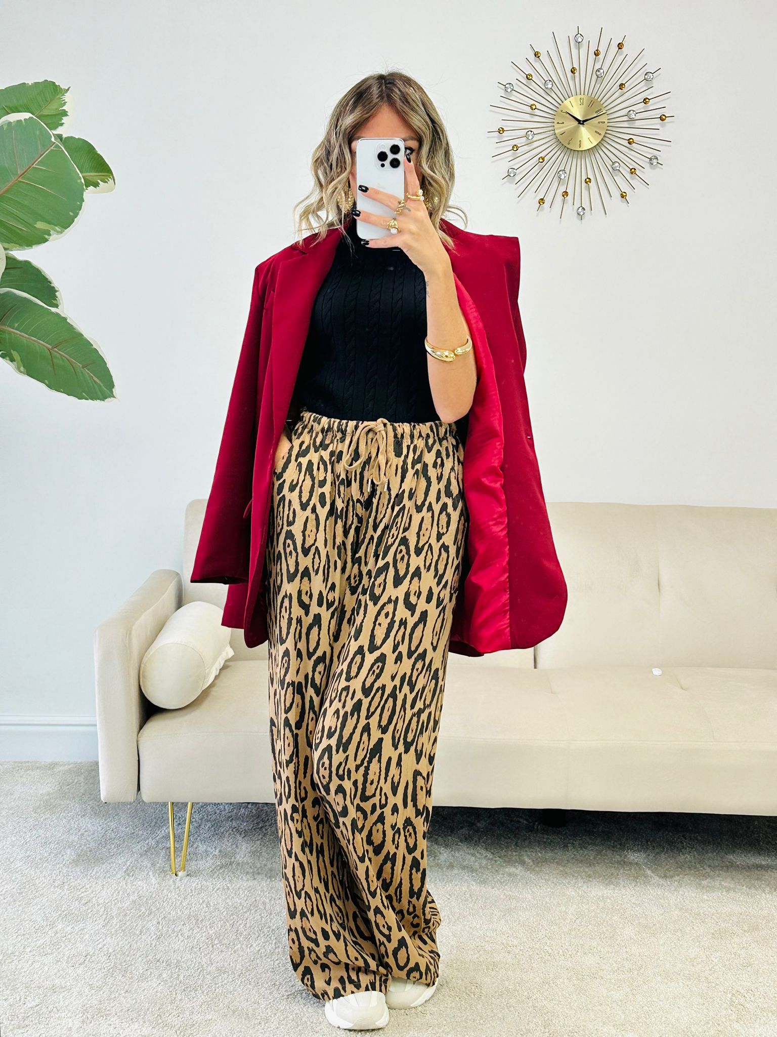 Hose mit Animal-Print