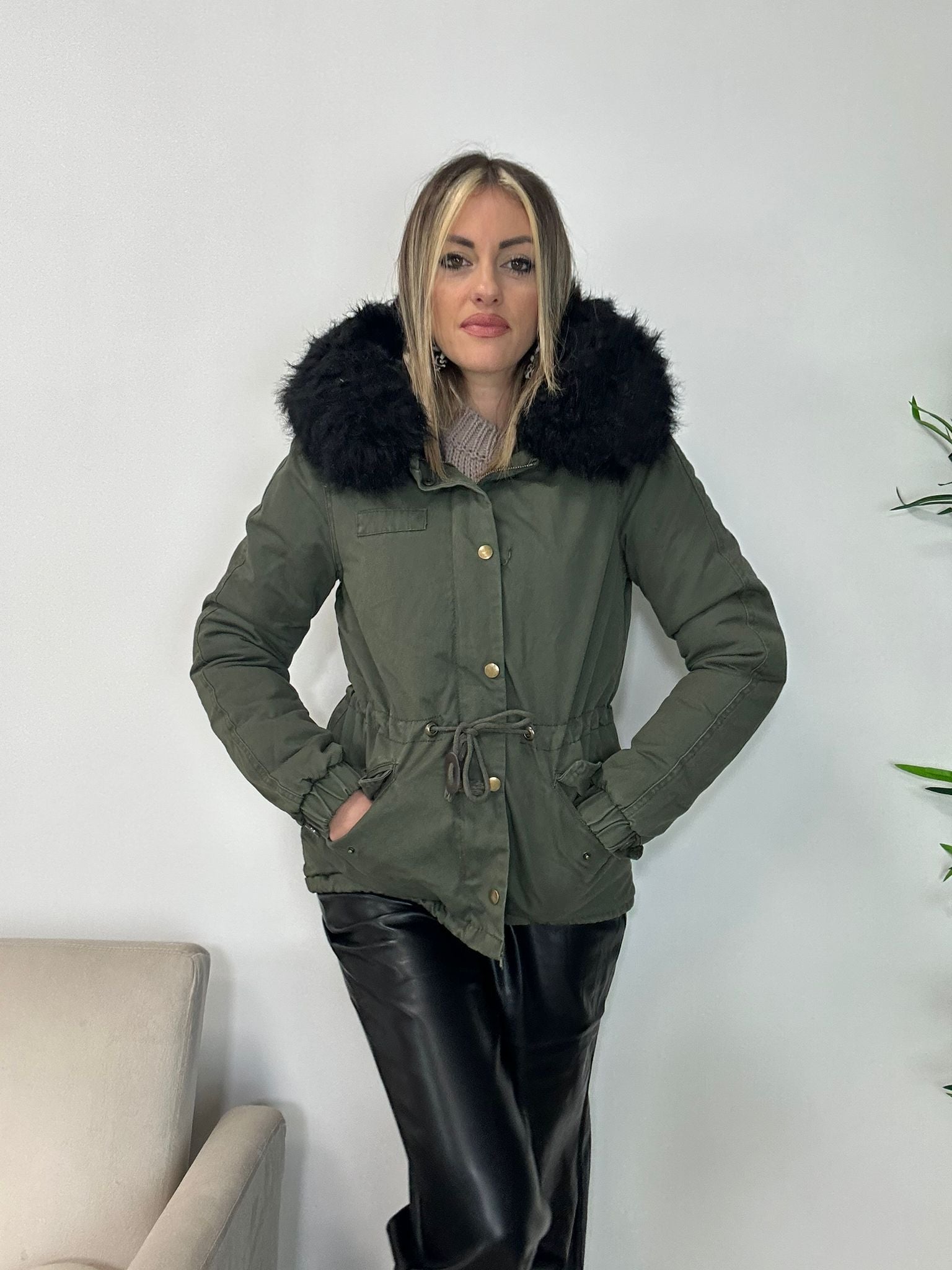 Parka con cappuccio - Verde