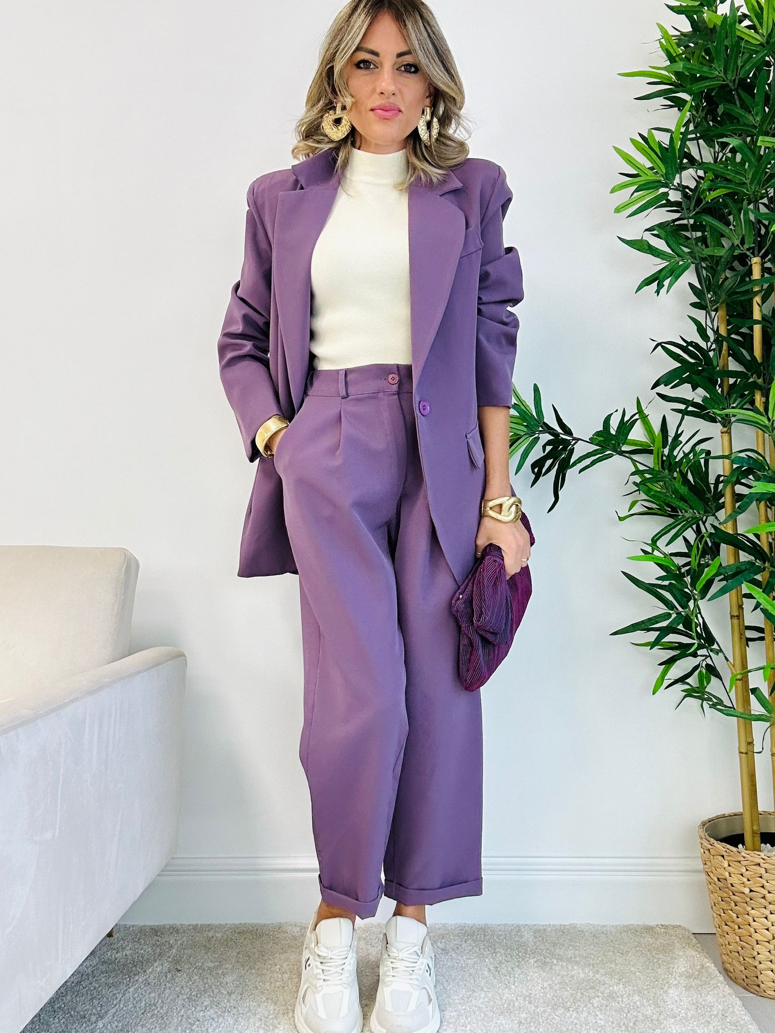 Tailleur Barcellona (Blazer + Pantalone) Viola