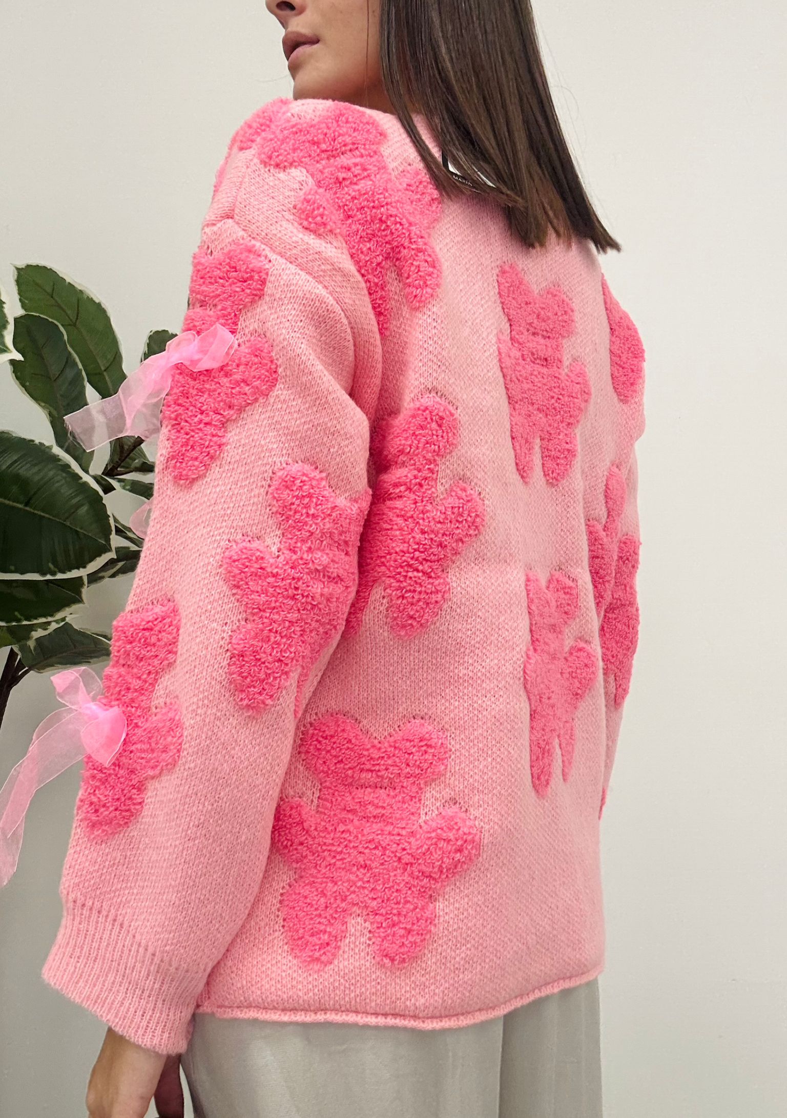 Maglione Orsetto - Fondo Rosa