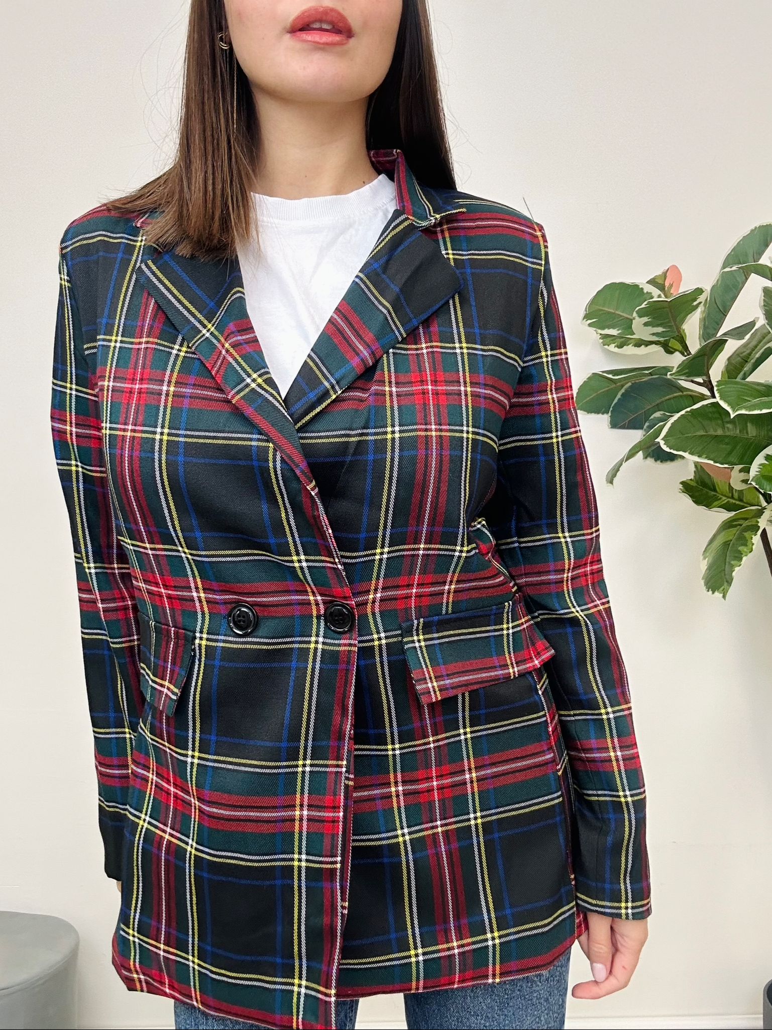 Blazer Tartan - Nero