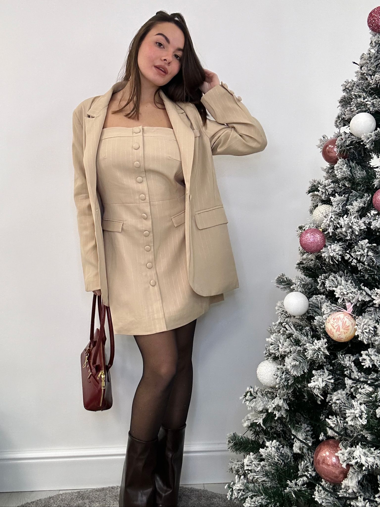 Coordinato Lady ( Abito + Blazer ) - Beige