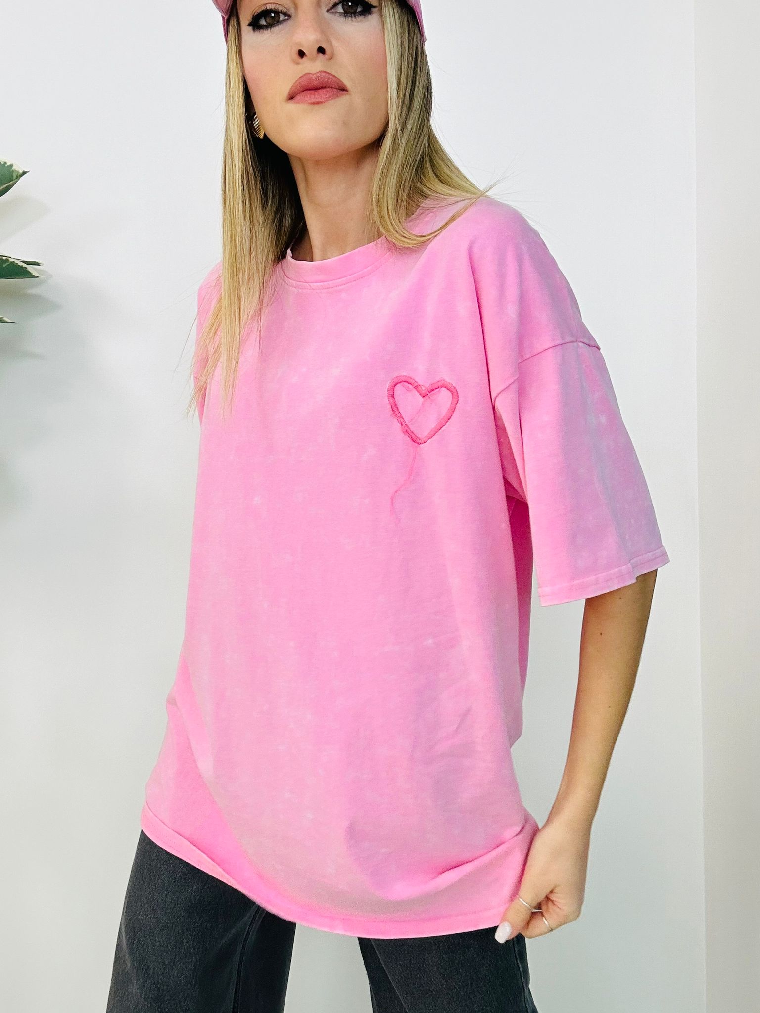 Maxi T-Shirt Petit Coeur - Rose