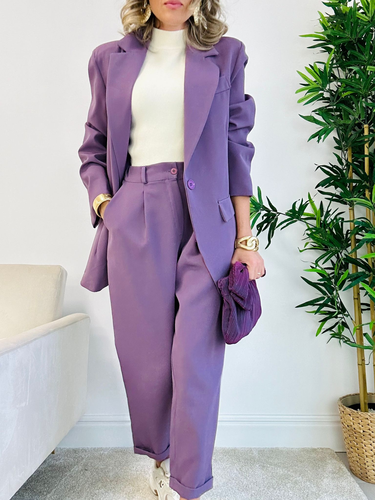 Tailleur Barcellona (Blazer + Pantalone) Viola