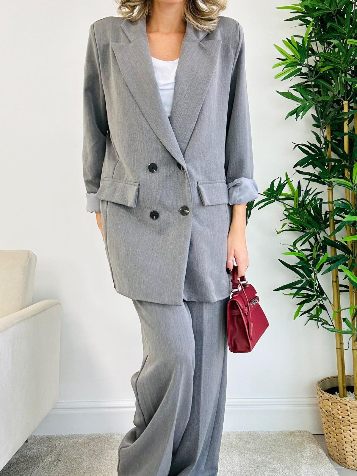 Londoner Anzug (Blazer + Hose) Grau