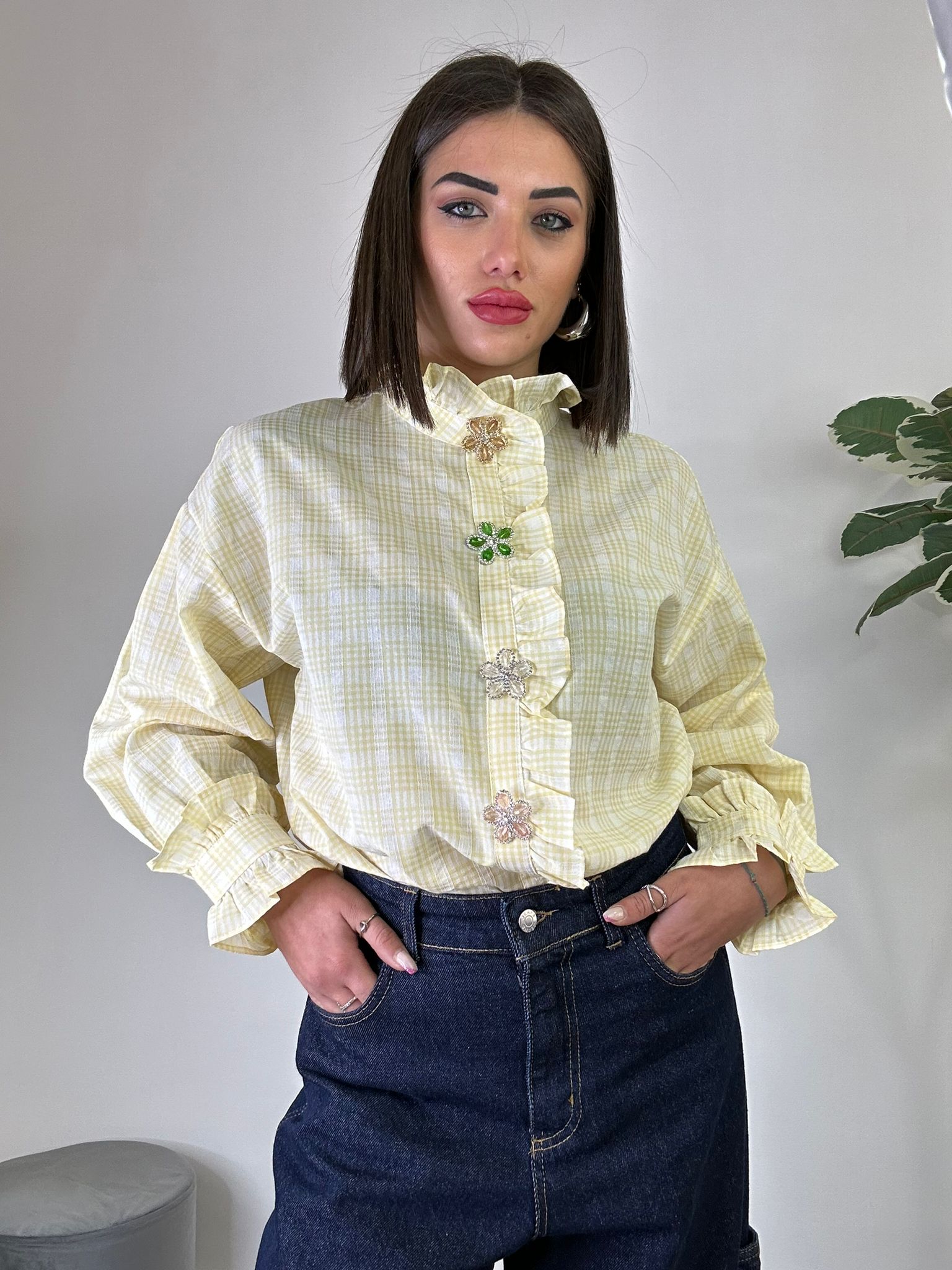 Barbara Jewel Shirt - Gelb