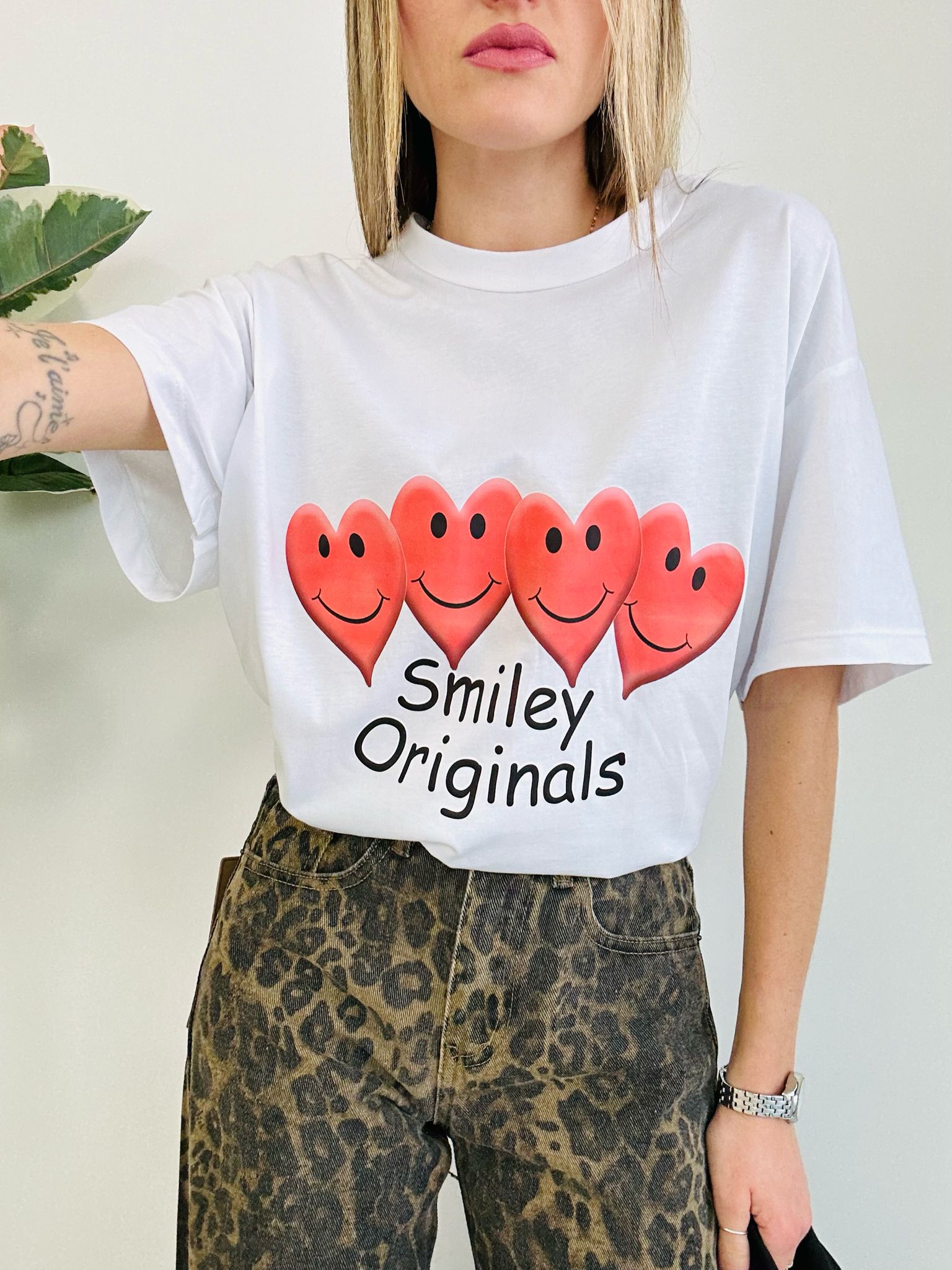 T-shirt Maxi Smiley Original - Blanc