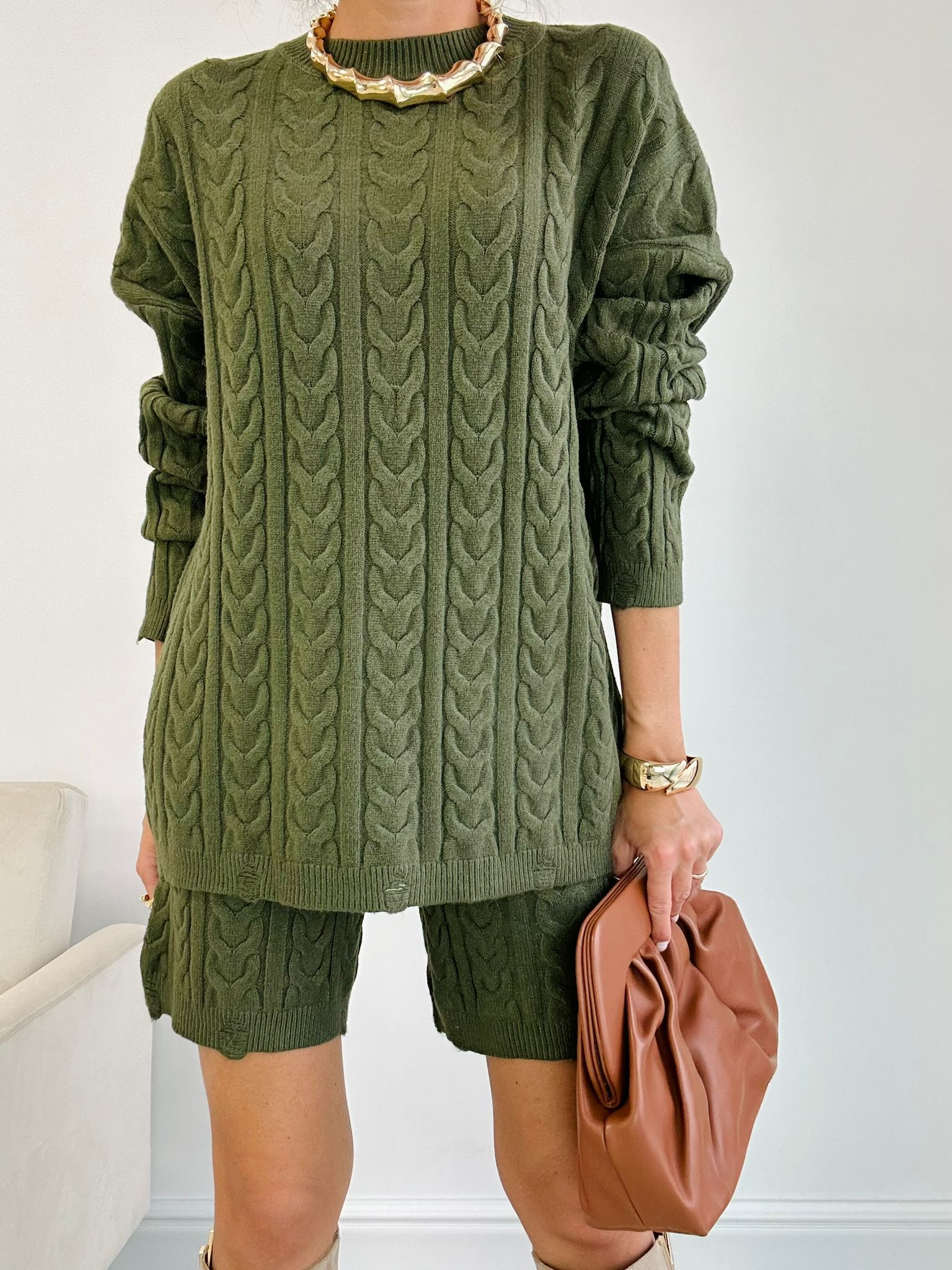 Coordinato Denise (Maglione + Pantaloncino) Verde