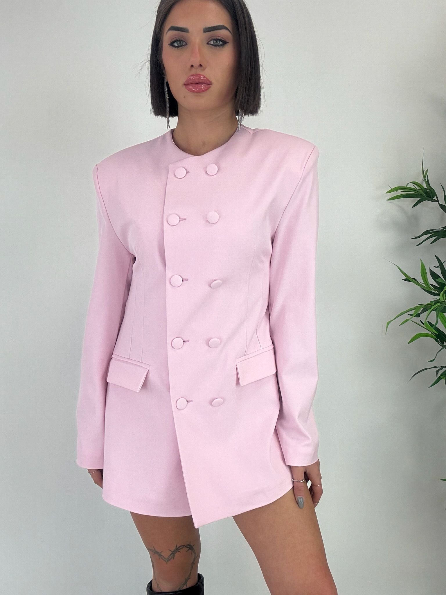 Blazer senza Collo - Rosa