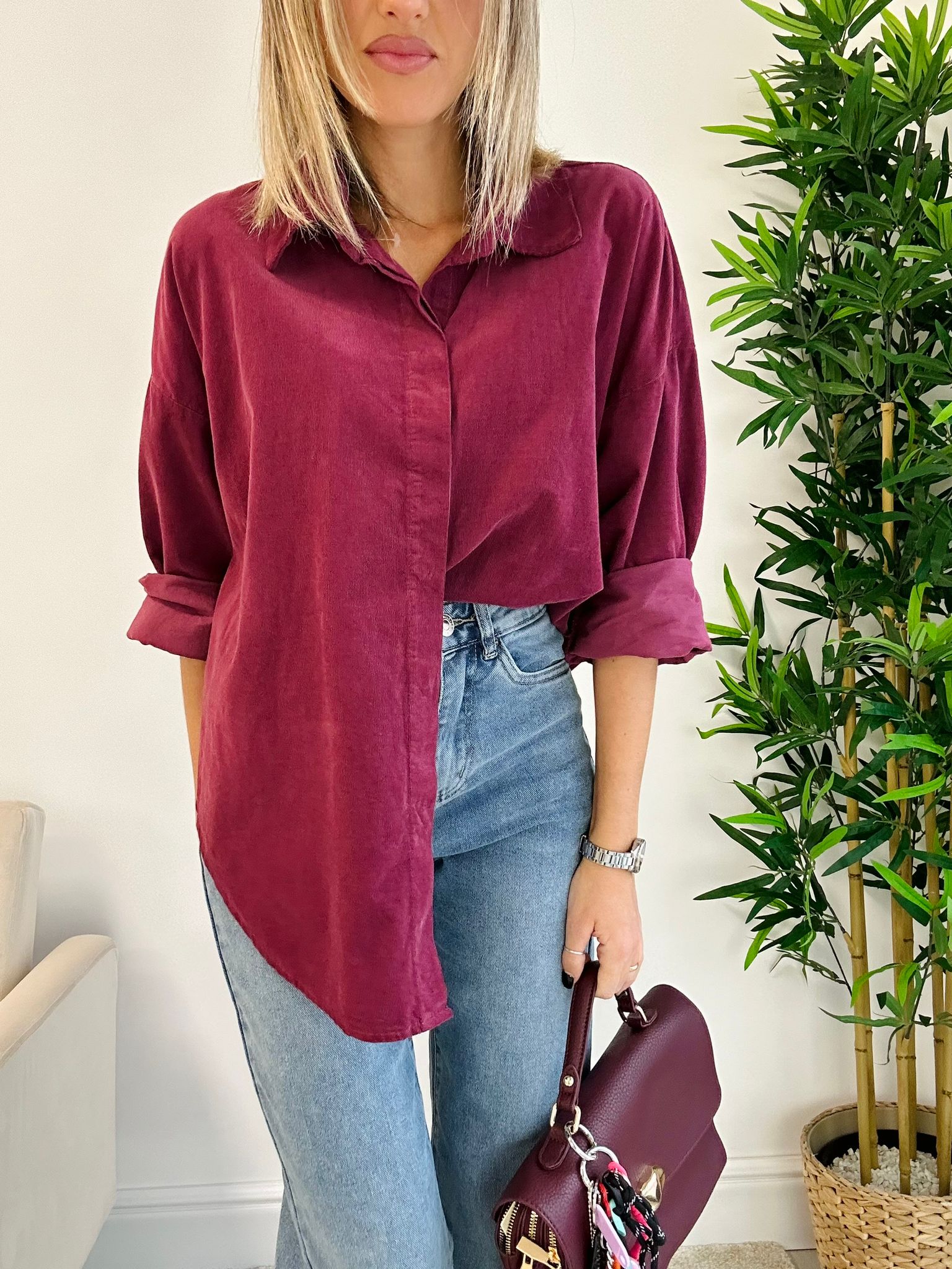 Camicia in ciniglia - Bordeaux