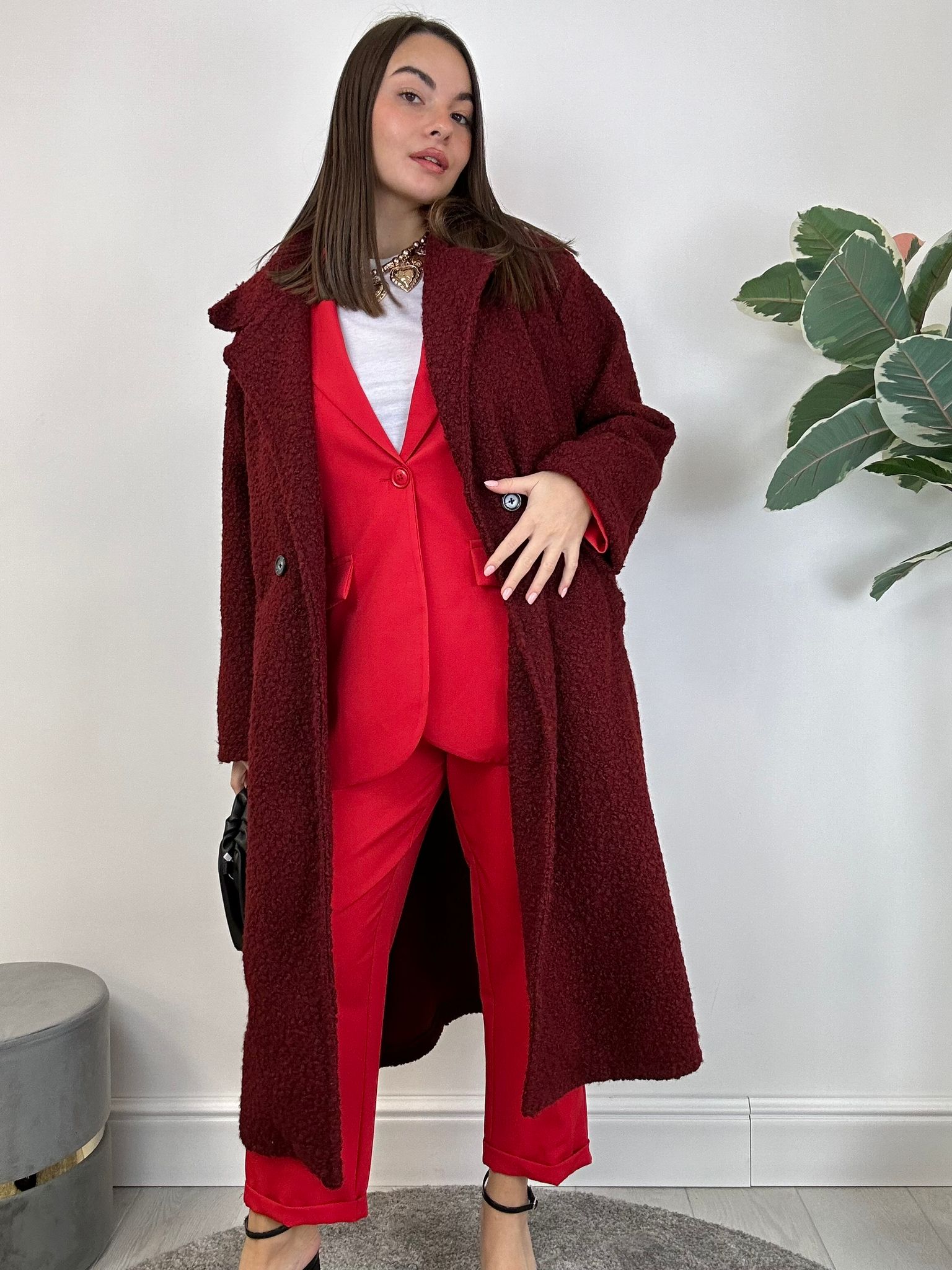 Costume Barcelone (Blazer + Pantalon) Rouge